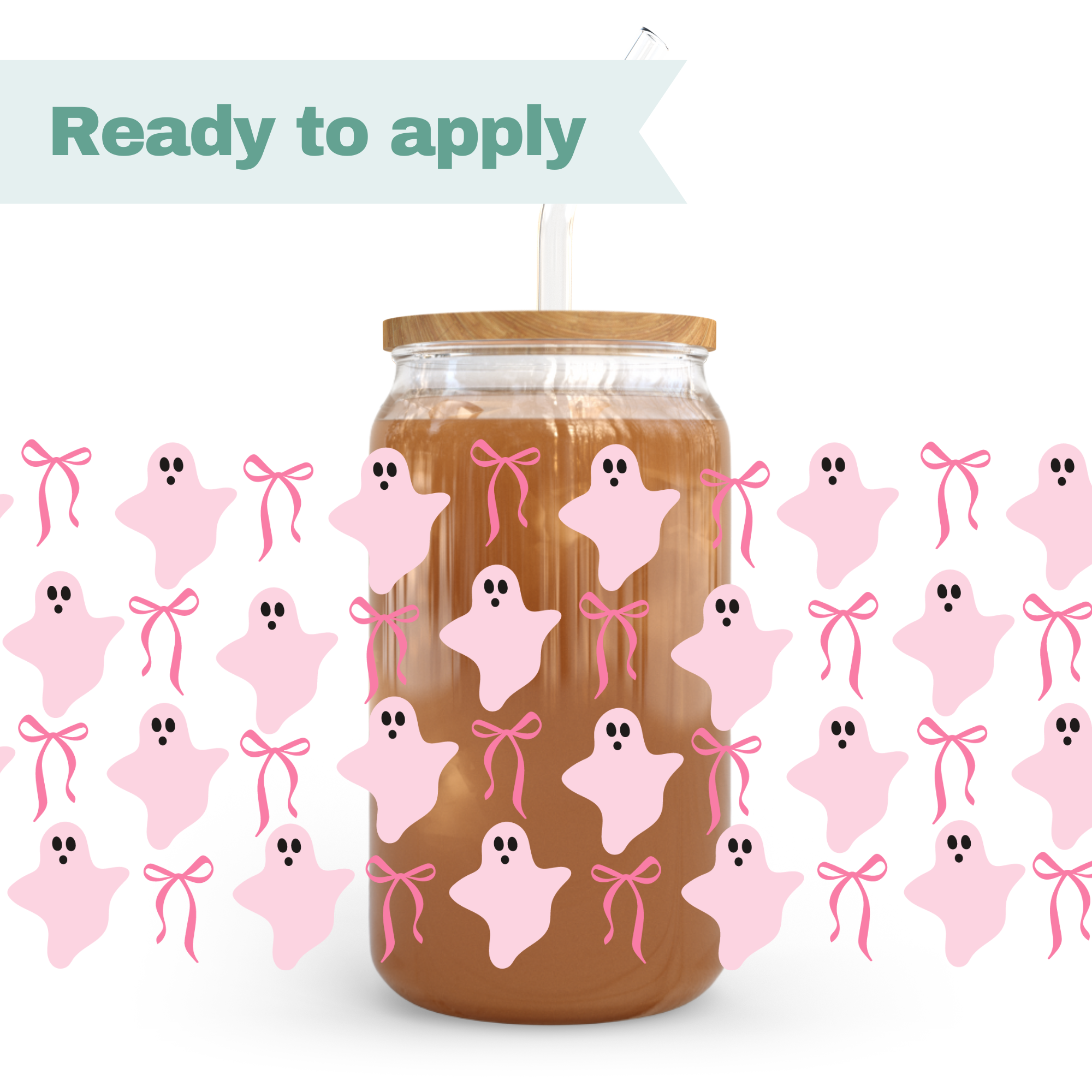 Girly Ghosts - 16oz UVDTF cup wrap