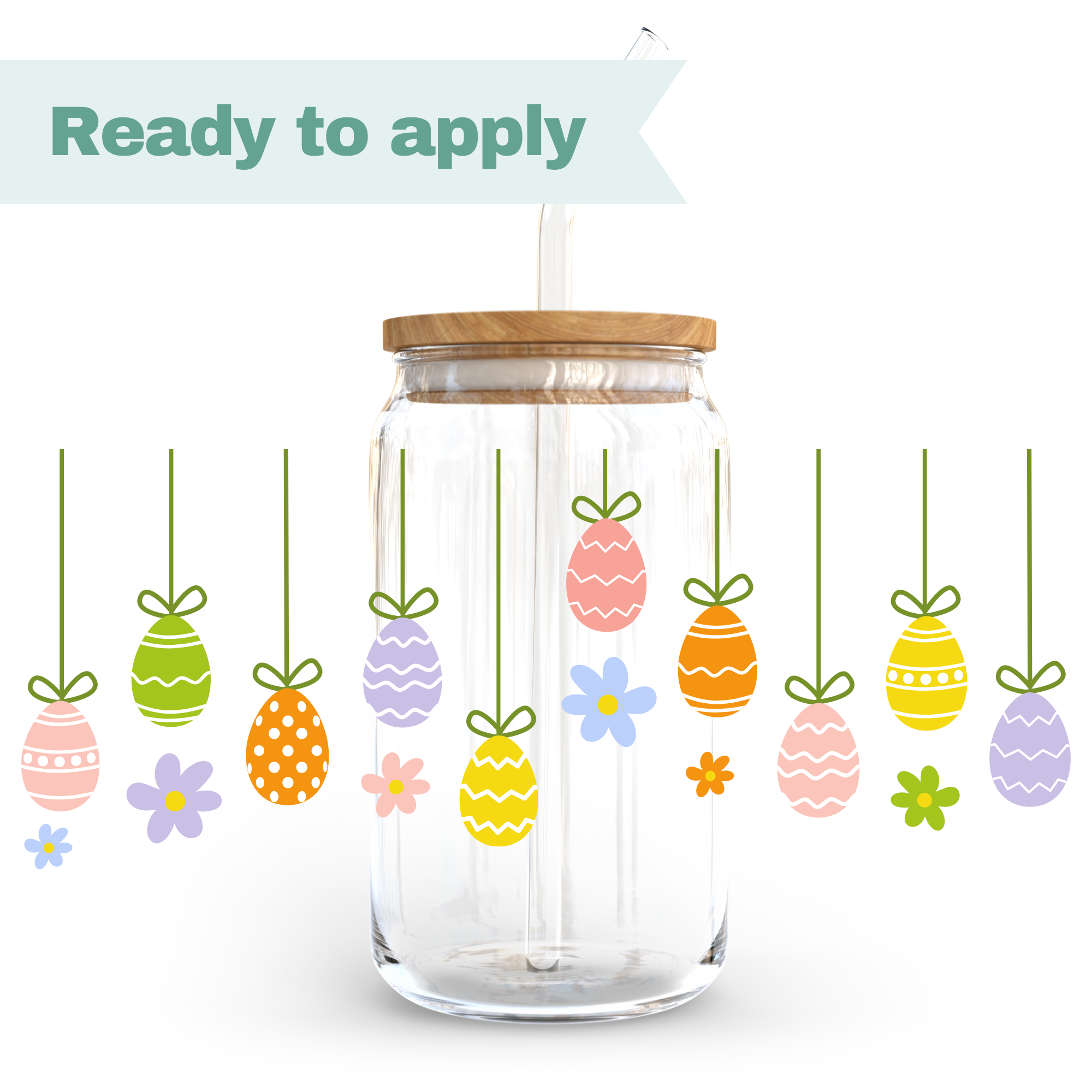 Hanging Easter Eggs - 16oz UVDTF cup wrap