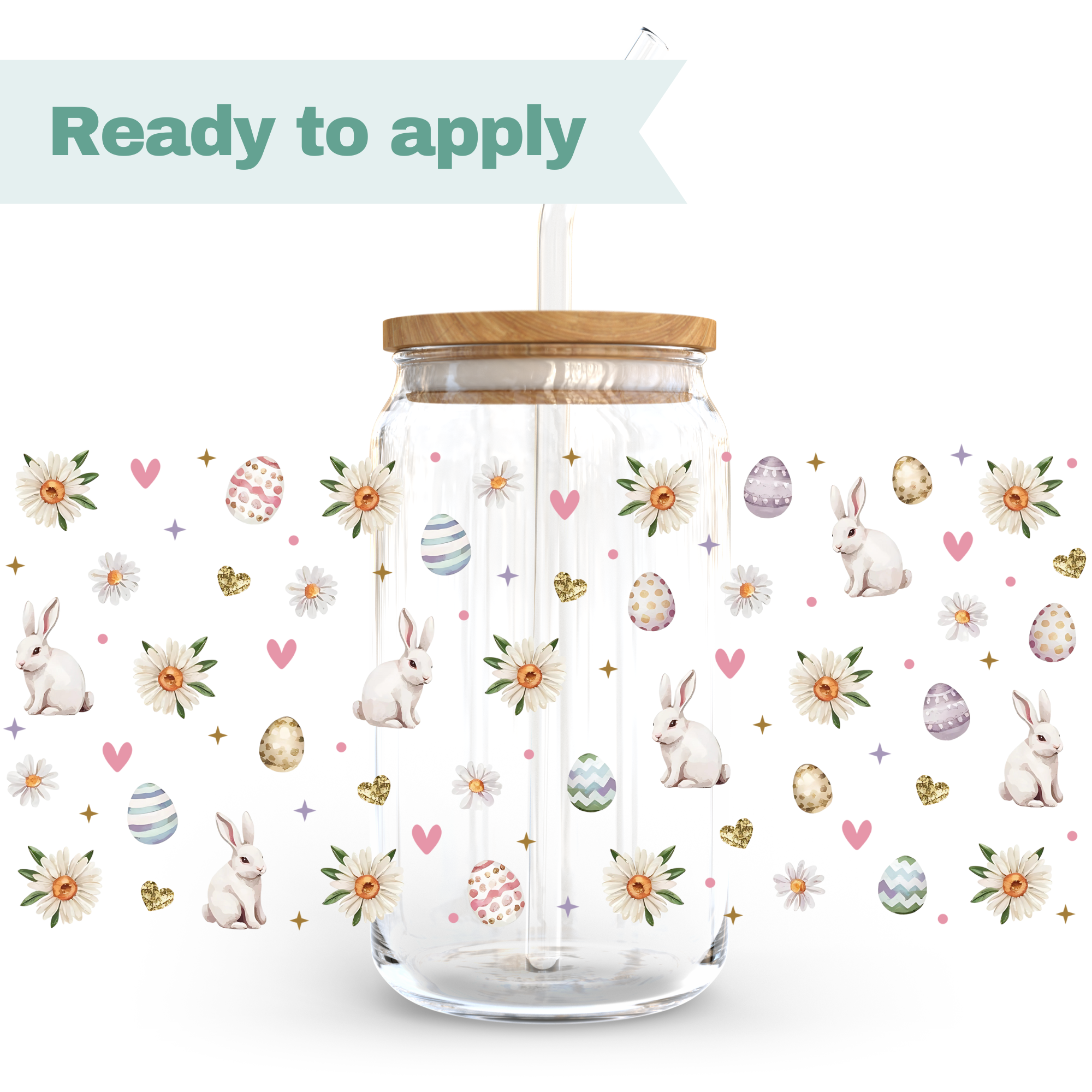 Cute Bunny - 16oz UVDTF cup wrap