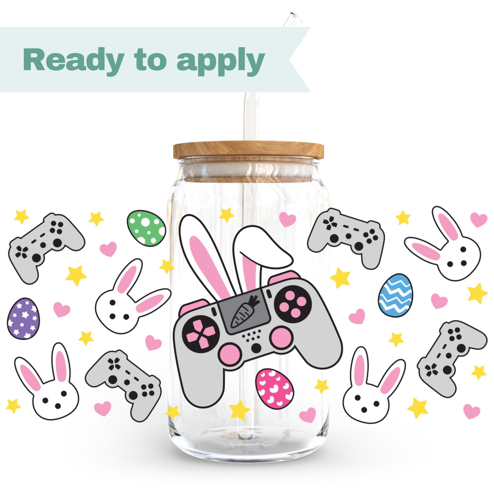 Gamer Easter Fun - 16oz UVDTF cup wrap