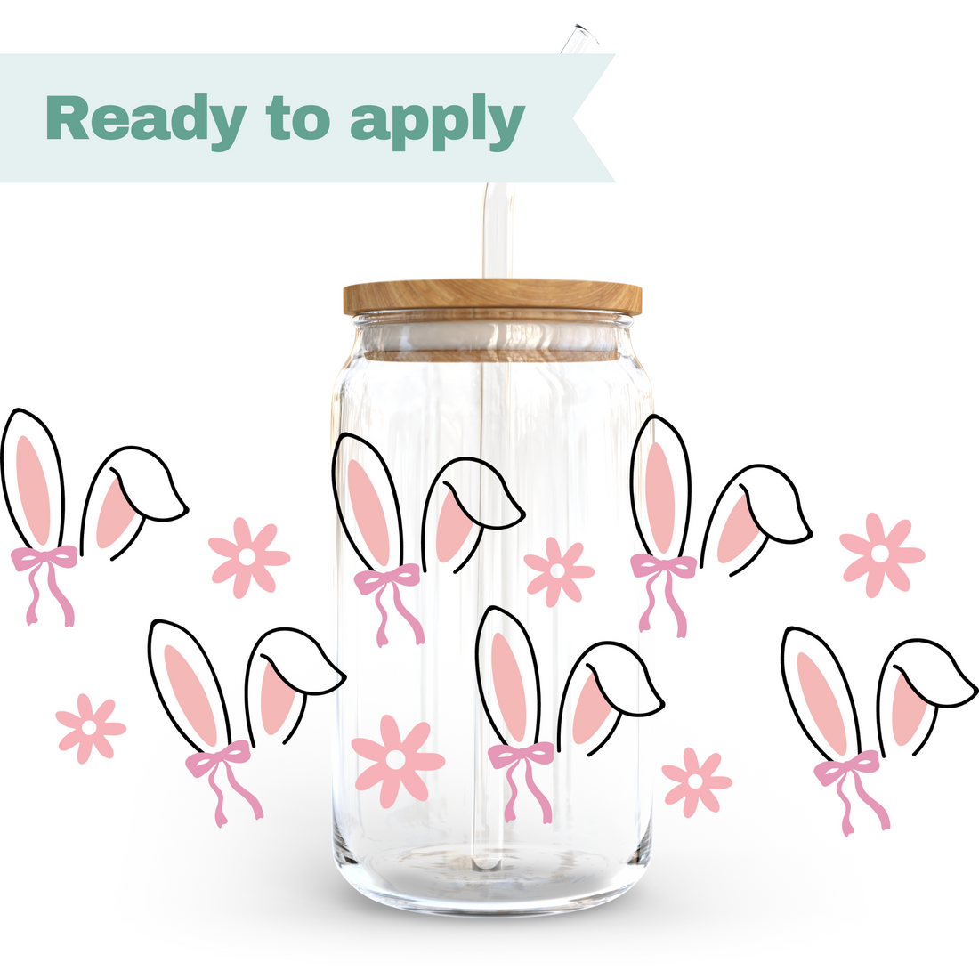 Bunny Ears - 16oz UVDTF cup wrap