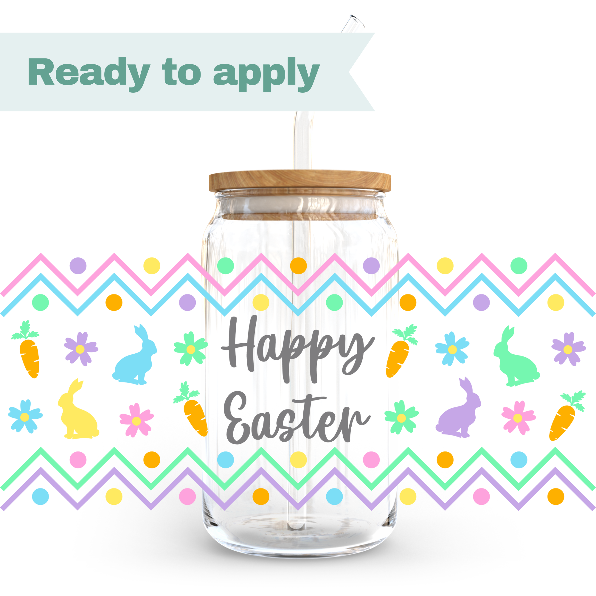 Happy Easter - 16oz UVDTF cup wrap