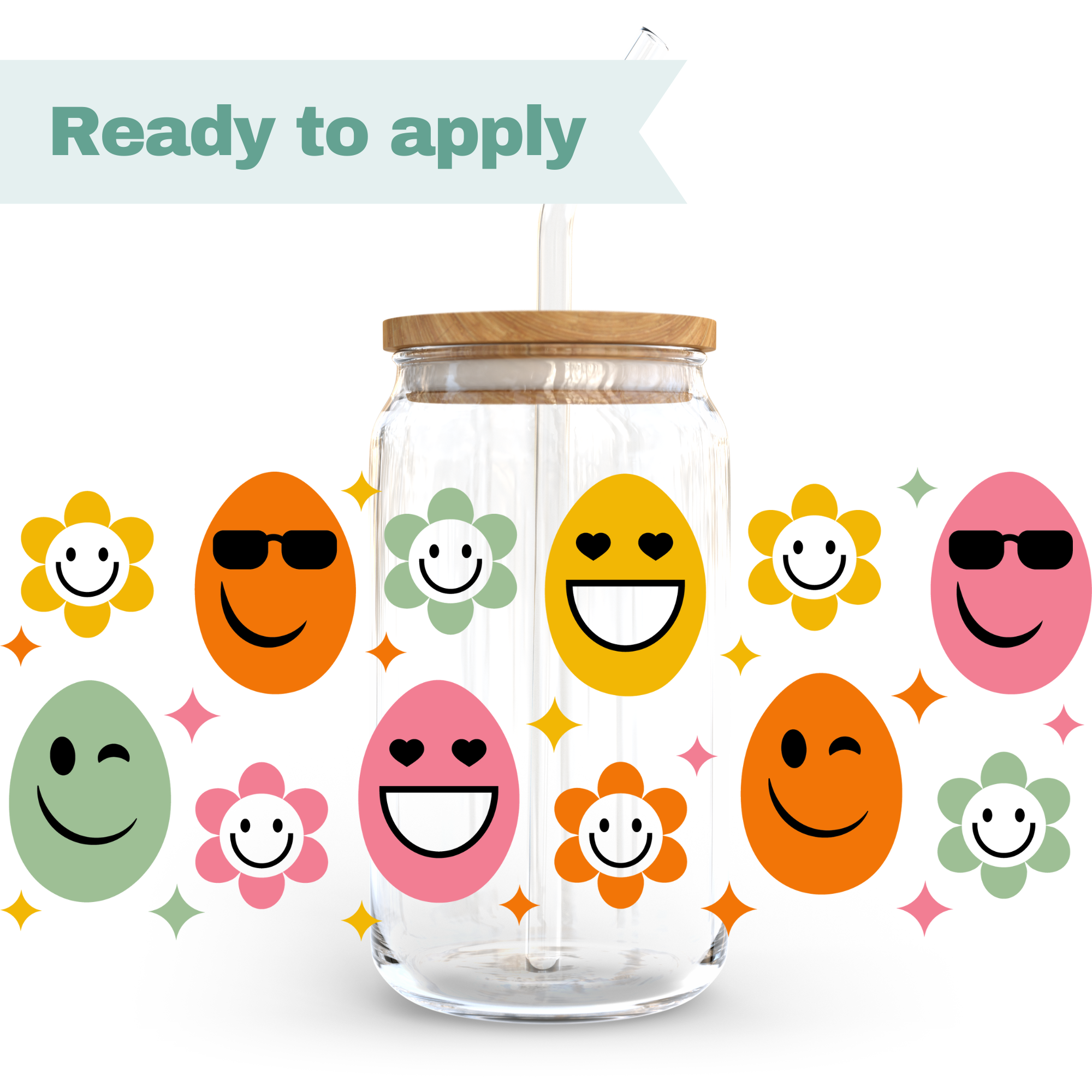 Happy Easter Eggs - 16oz UVDTF cup wrap