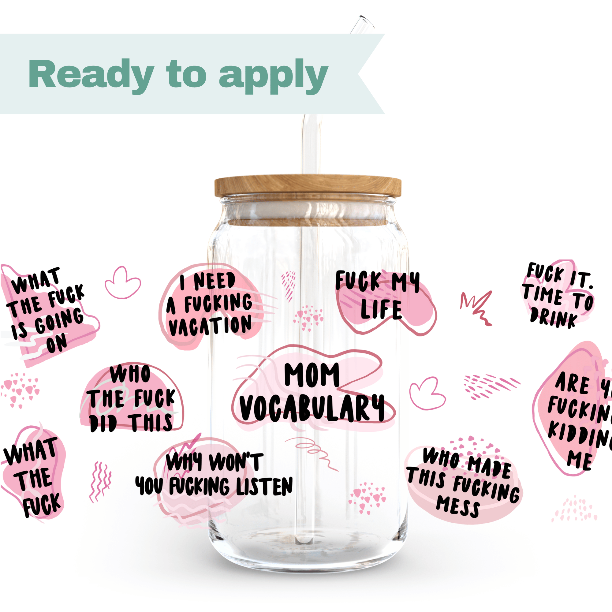 Mum Vocabulary - 16oz UVDTF cup wrap