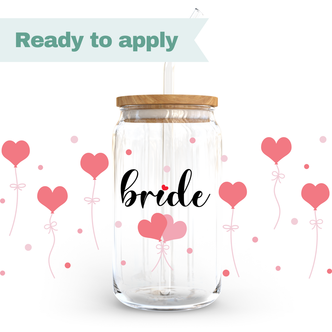 Bride Balloons - 16oz UVDTF cup wrap