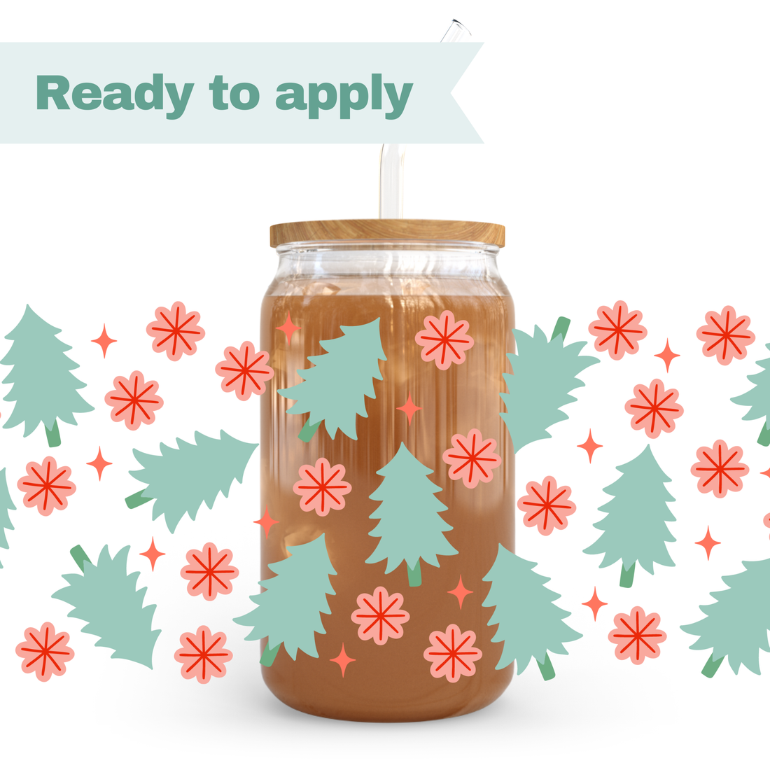 Christmas Trees - 16oz UVDTF cup wrap