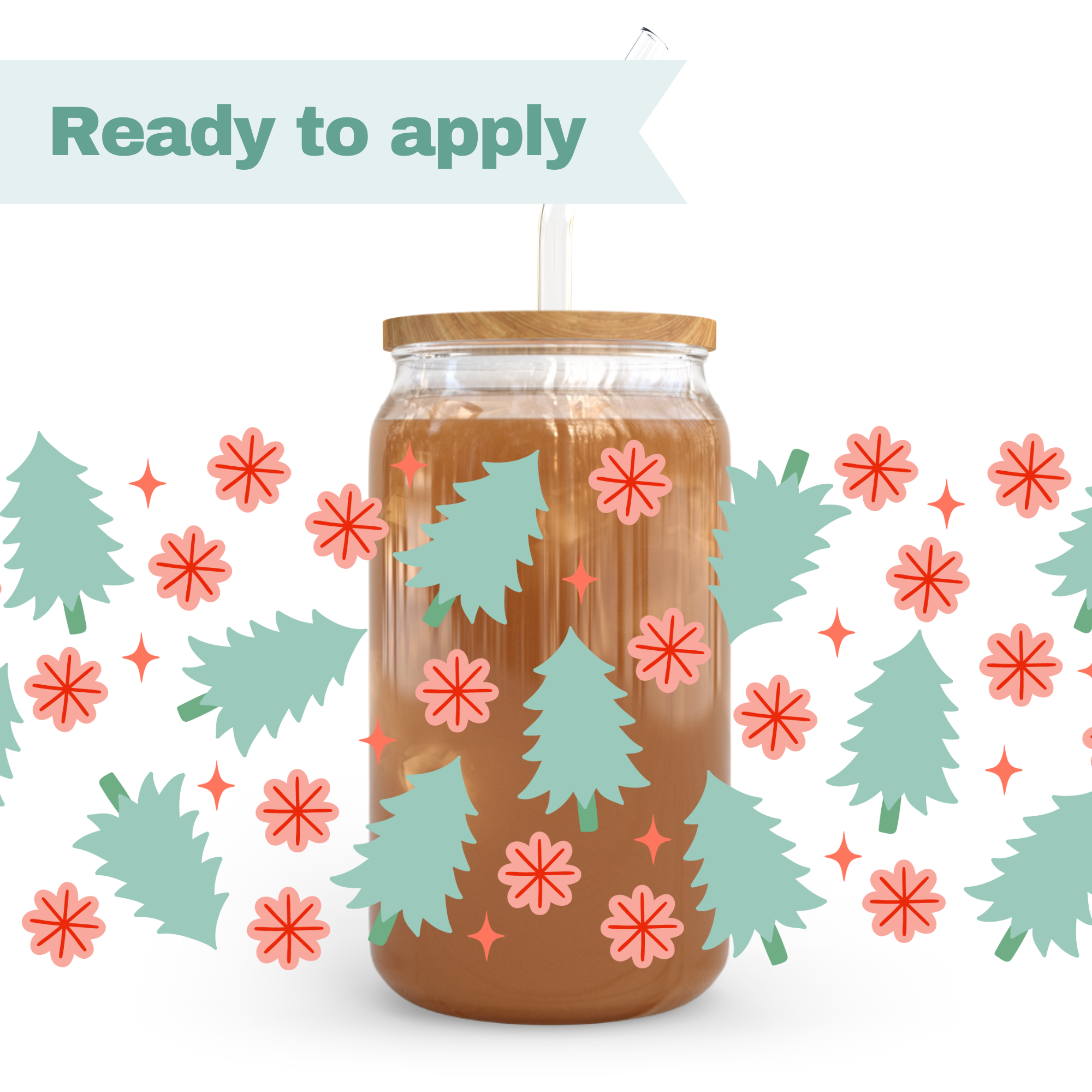 Christmas Trees - 16oz UVDTF cup wrap