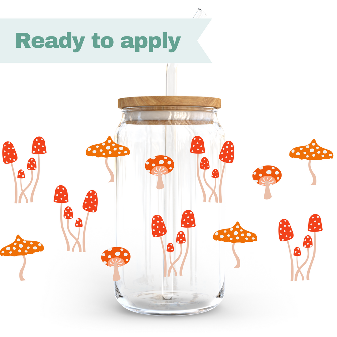 Mushrooms - 16oz UVDTF cup wrap