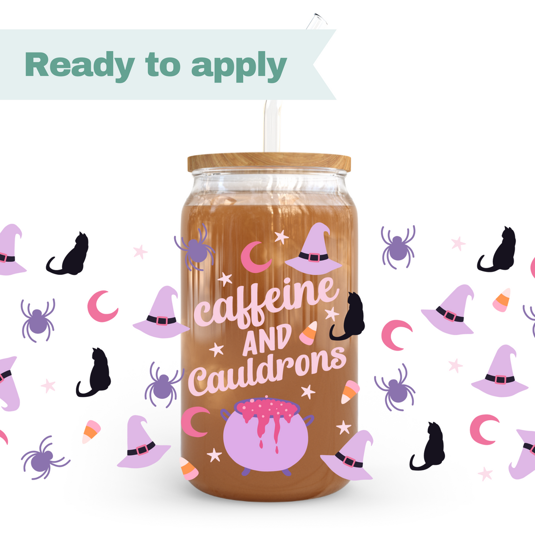 Witchy Caffeine - 16oz UVDTF cup wrap