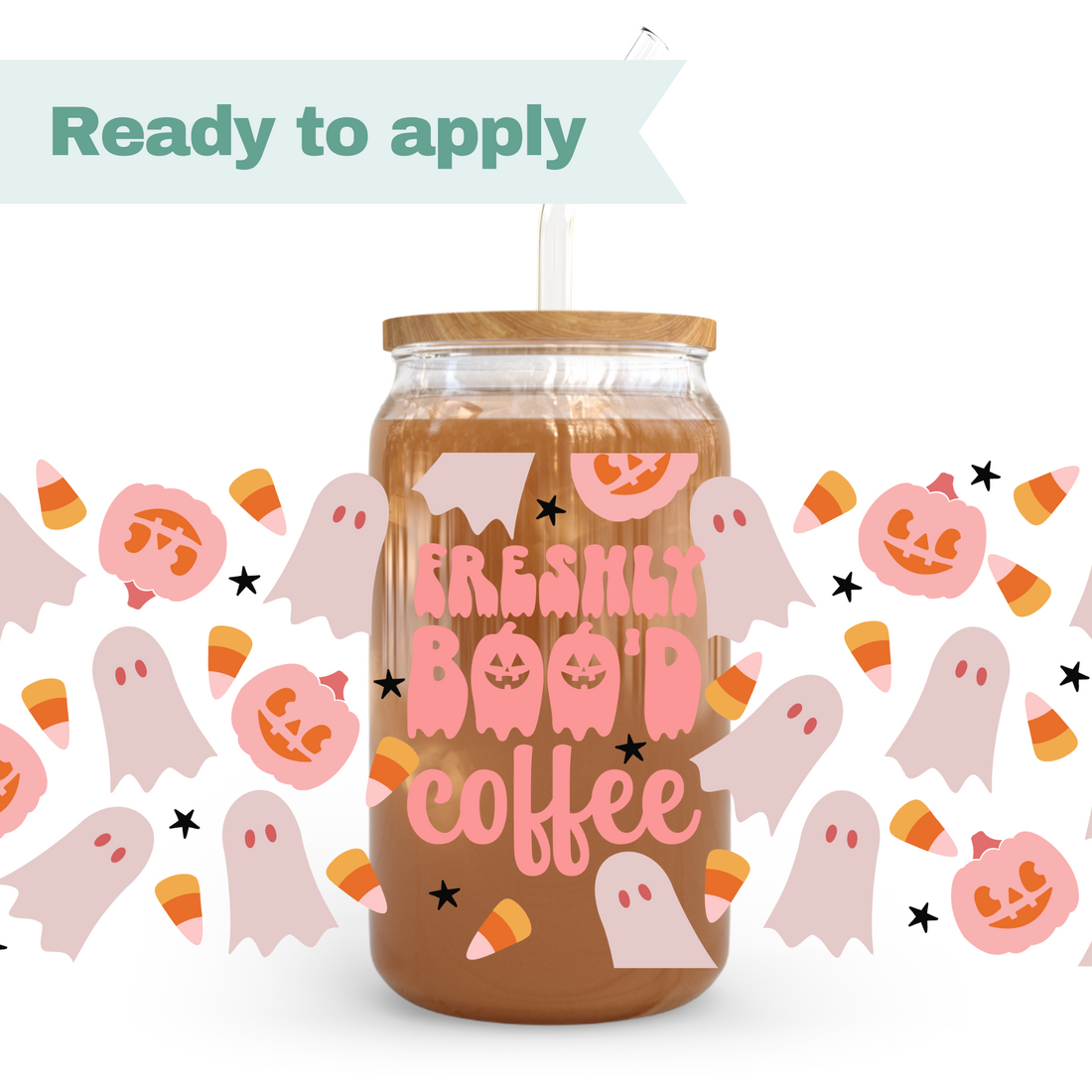 Boo’d Coffee - 16oz UVDTF cup wrap
