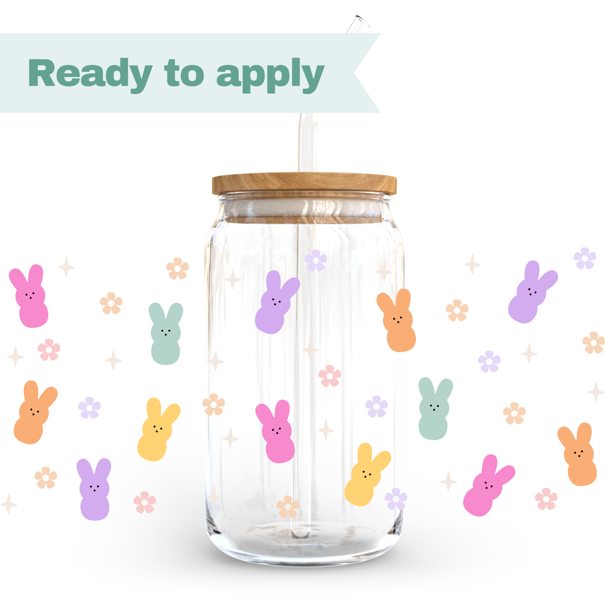 Easter Little Bunny - 16oz UVDTF cup wrap