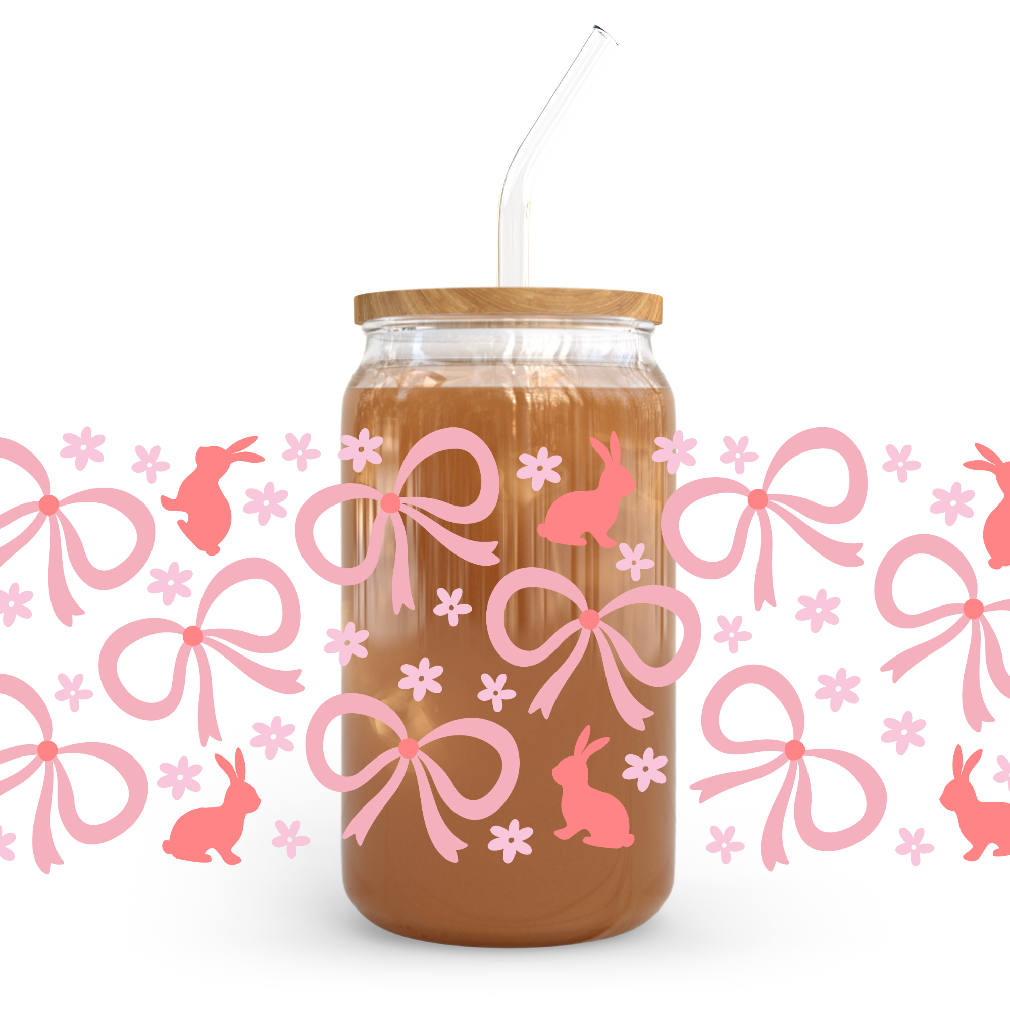 Pink Bunny - 16oz UVDTF cup wrap