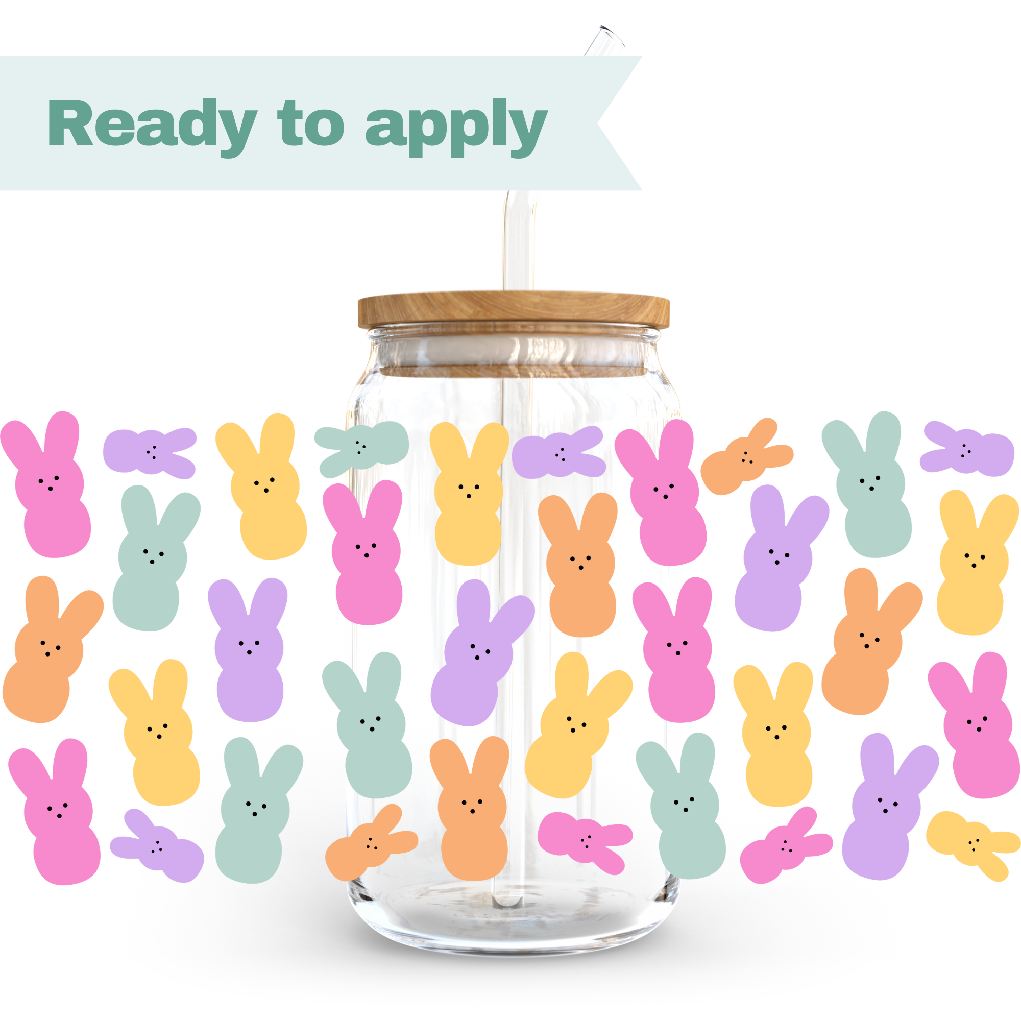 Easter Bunny - 16oz UVDTF cup wrap