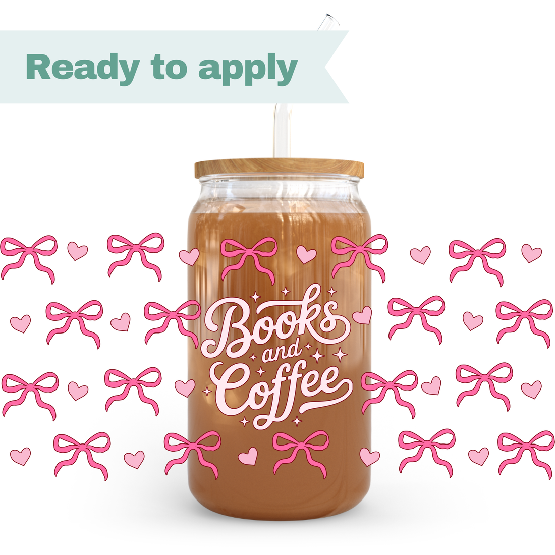 Books and Coffee - 16oz UVDTF cup wrap