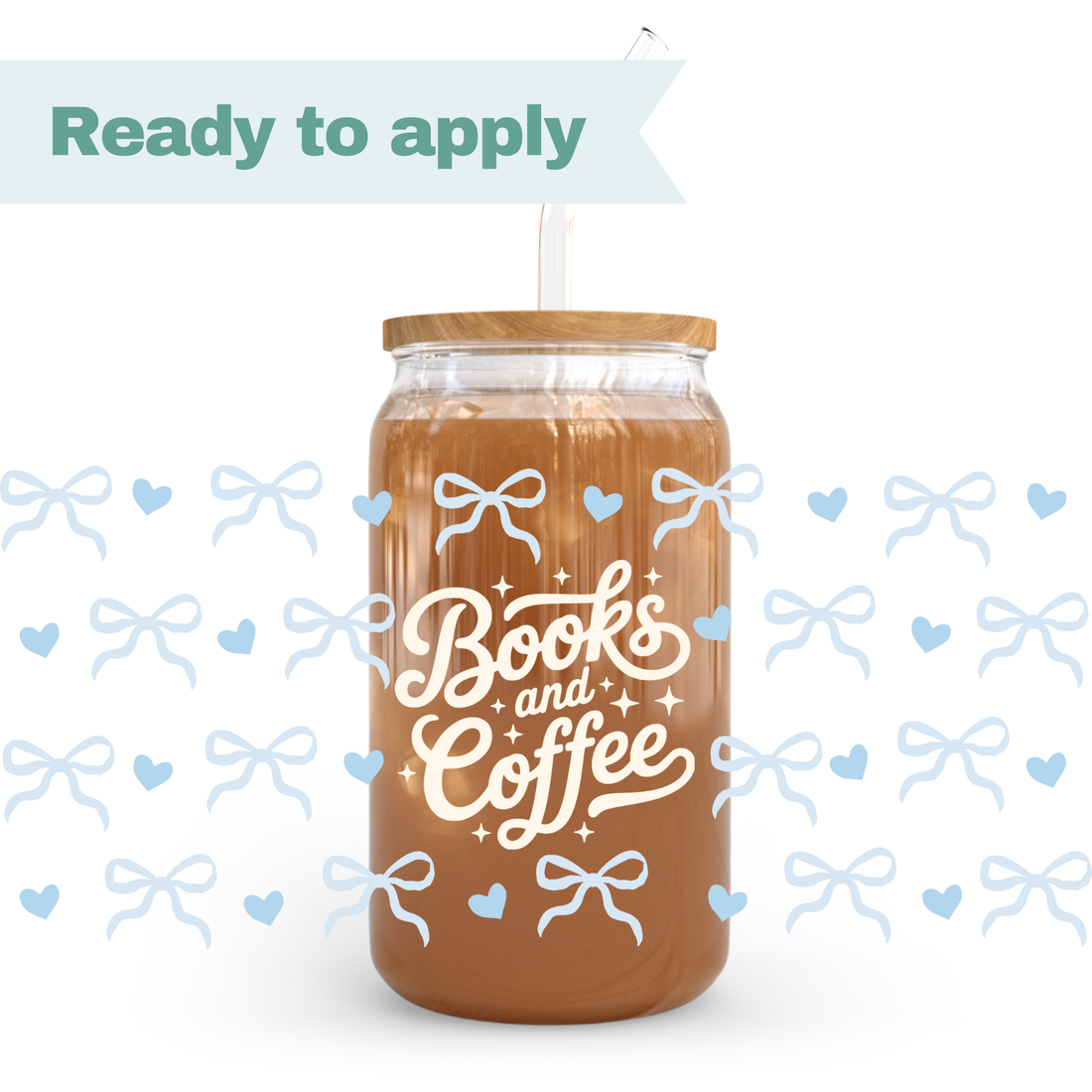 Books and Coffee - 16oz UVDTF cup wrap