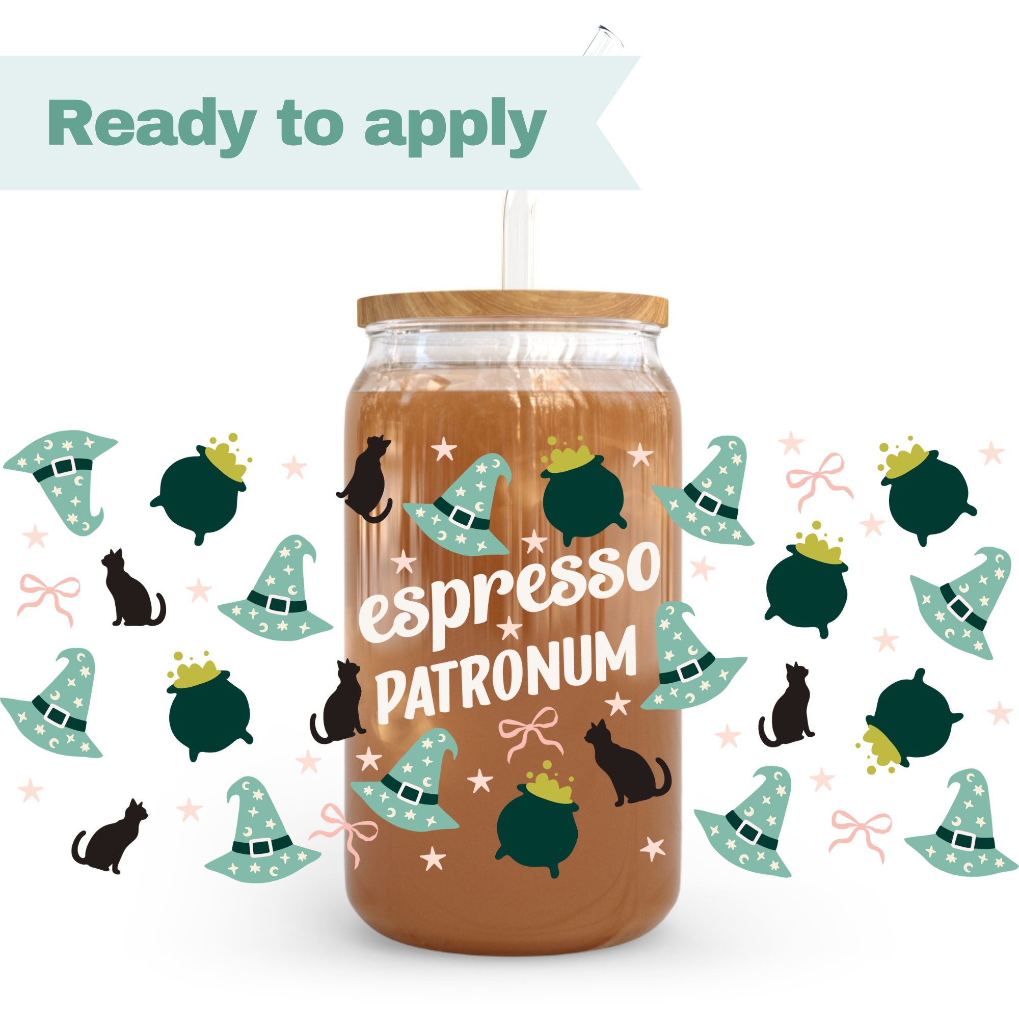 Halloween Witch’s Espresso- 16oz UVDTF cup wrap