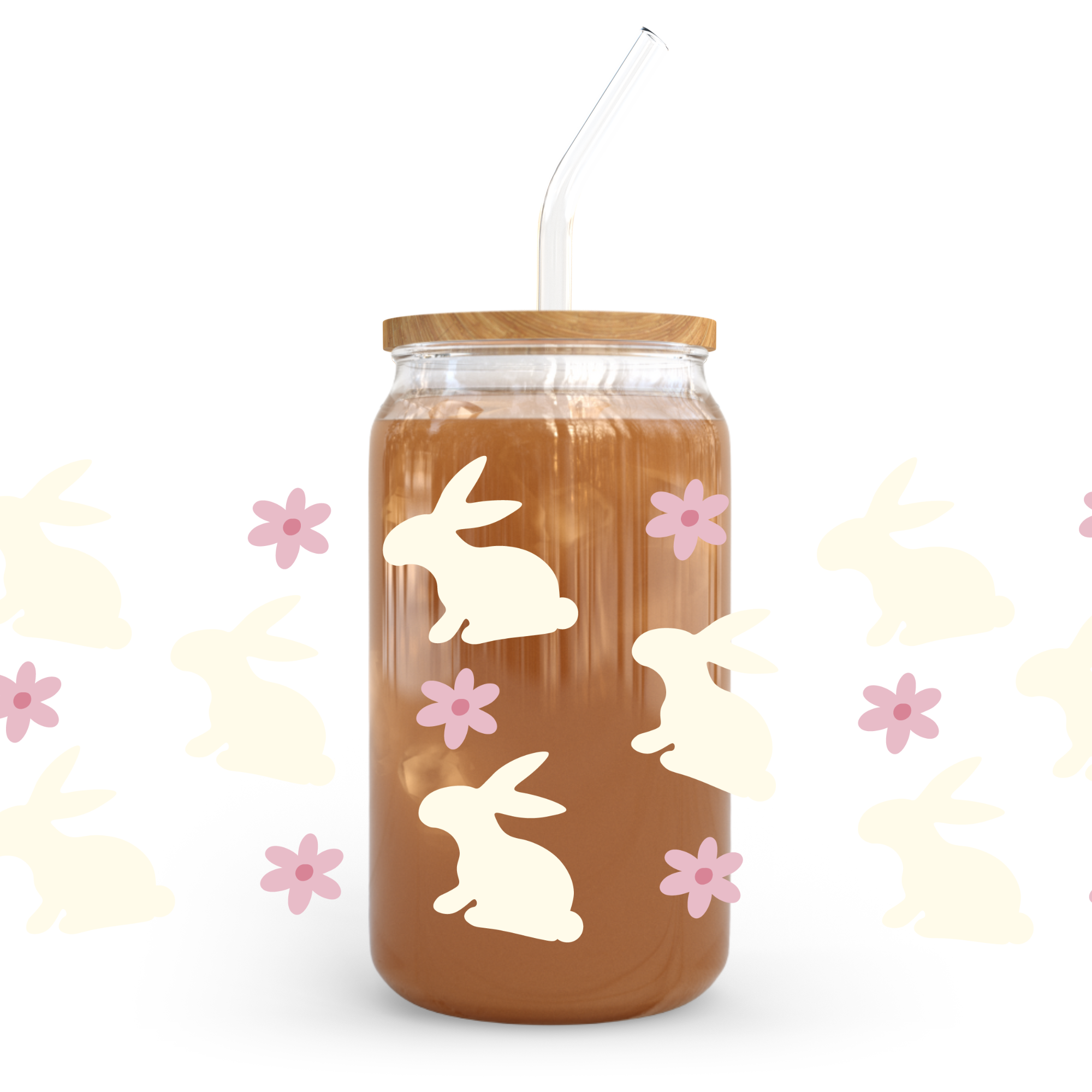 Bunny Bloom - 16oz UVDTF cup wrap