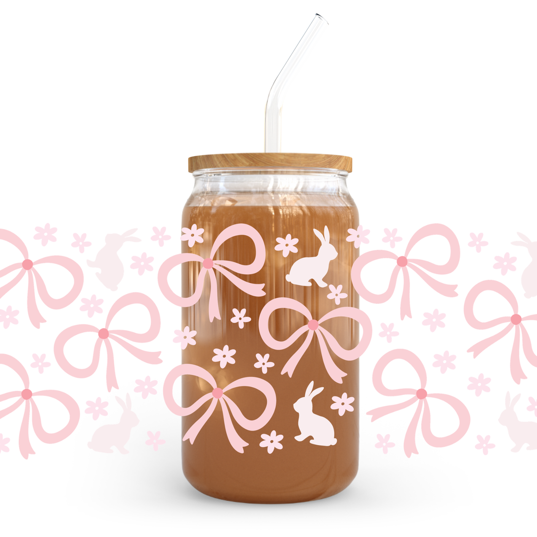 Bunny Bow - 16oz UVDTF cup wrap