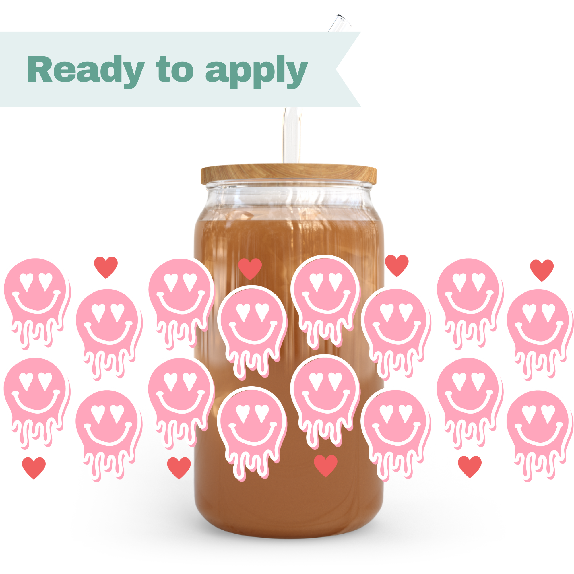 Melting Smileys - 16oz UVDTF cup wrap