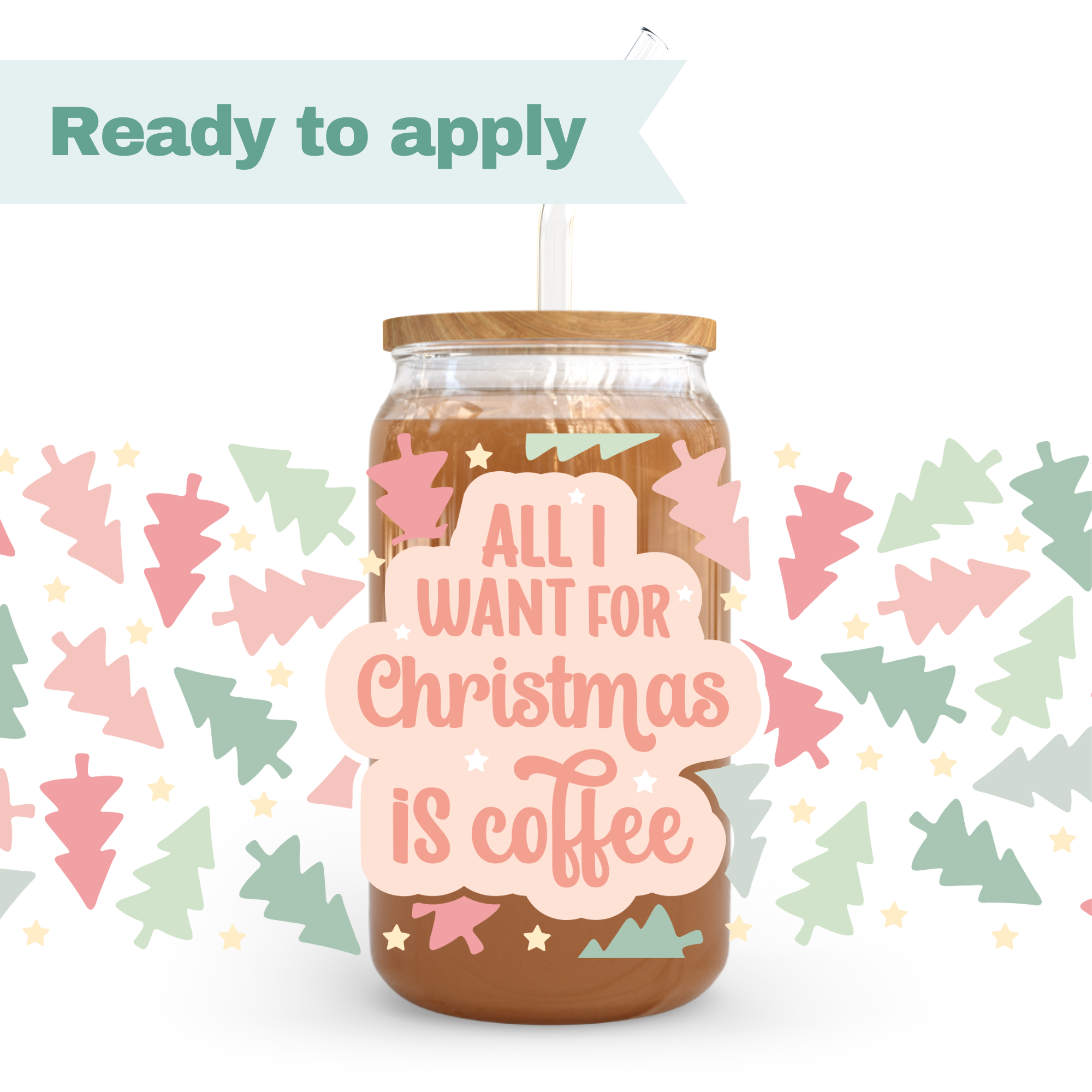 Christmas Coffee - 16oz UVDTF cup wrap