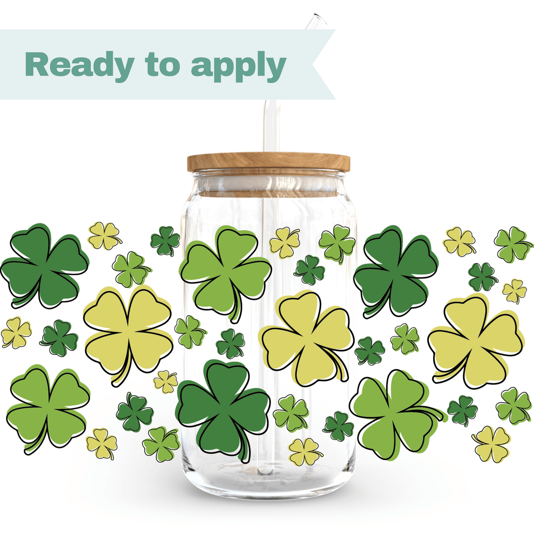 Lucky Clover - 16oz UVDTF cup wrap