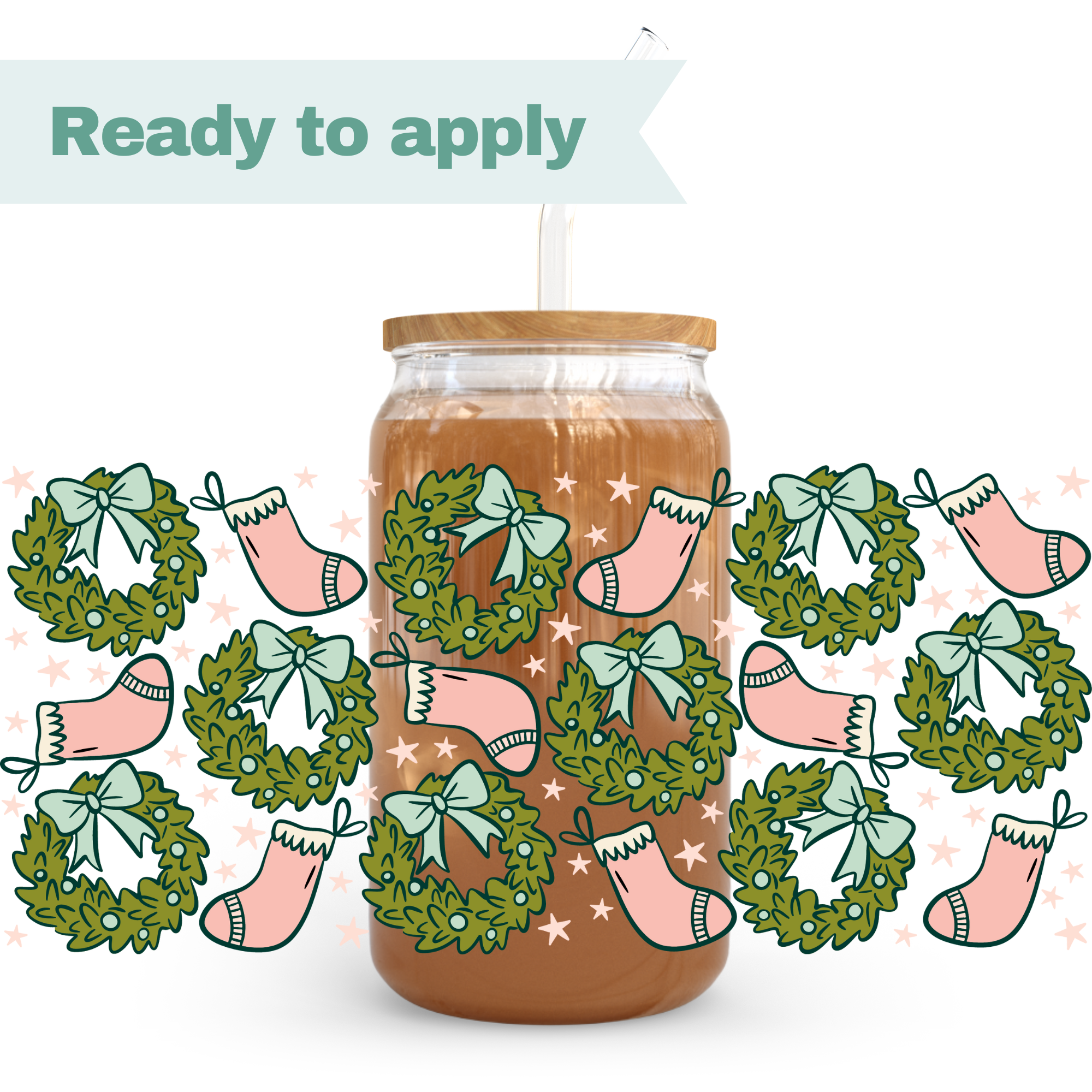 Christmas Stockings - 16oz UVDTF cup wrap