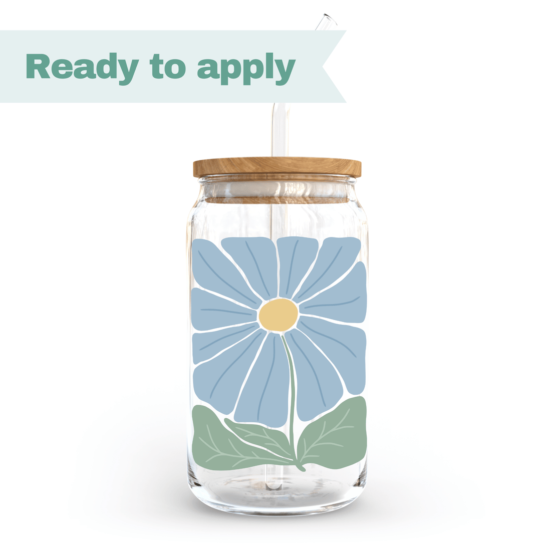 Blue Daisy - 16oz UVDTF cup wrap