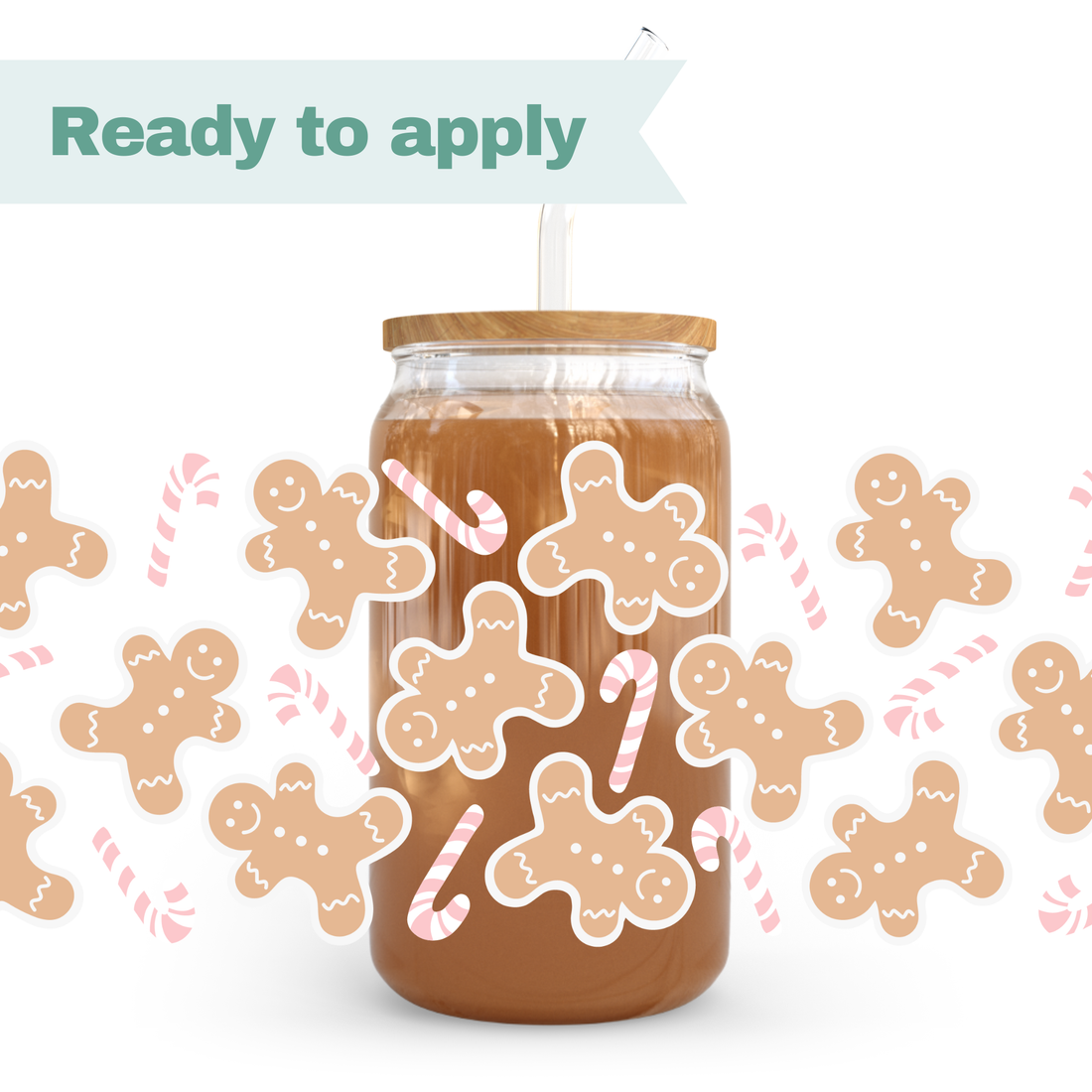 Christmas Gingerbread - 16oz UVDTF cup wrap