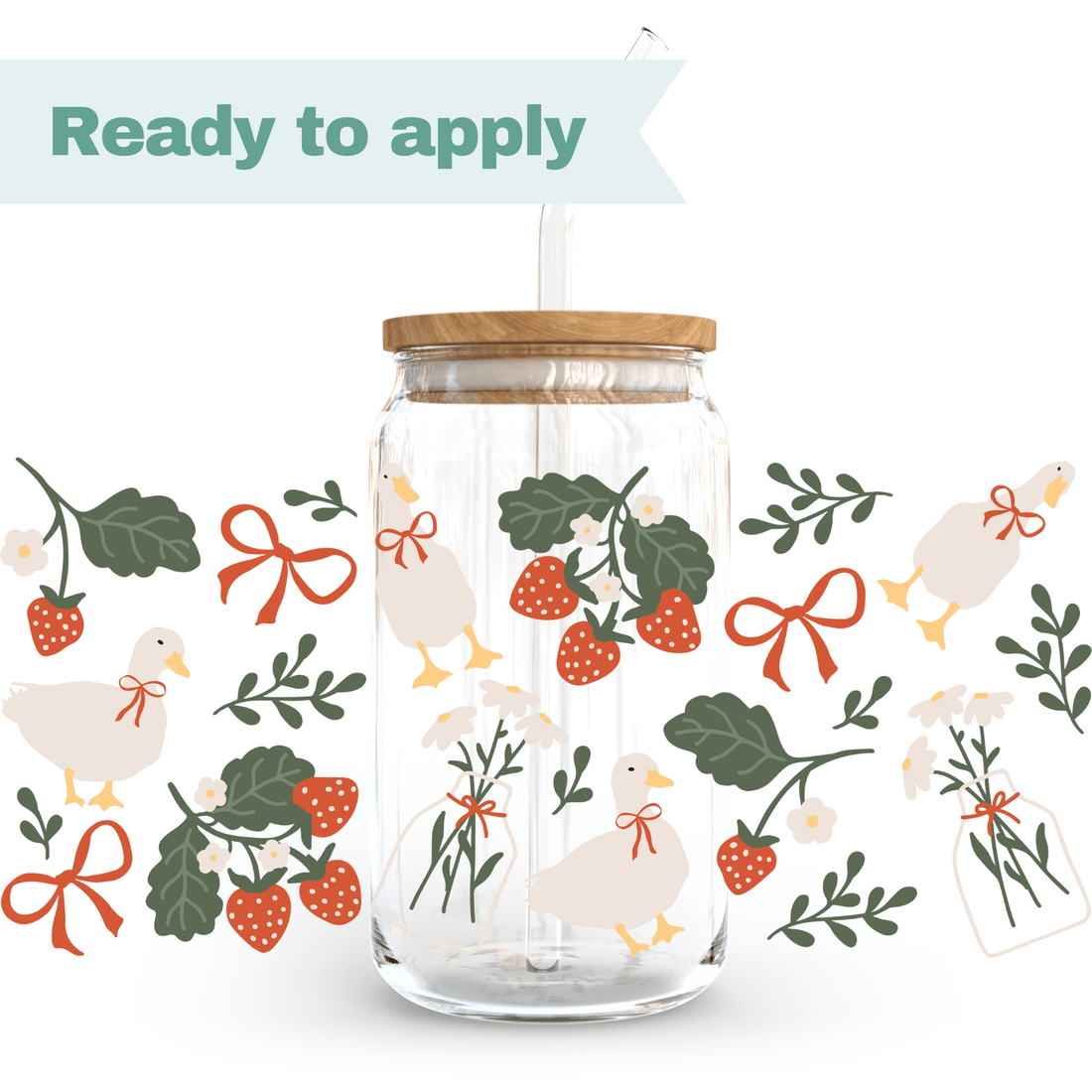 Cute ducks - 16oz UVDTF cup wrap