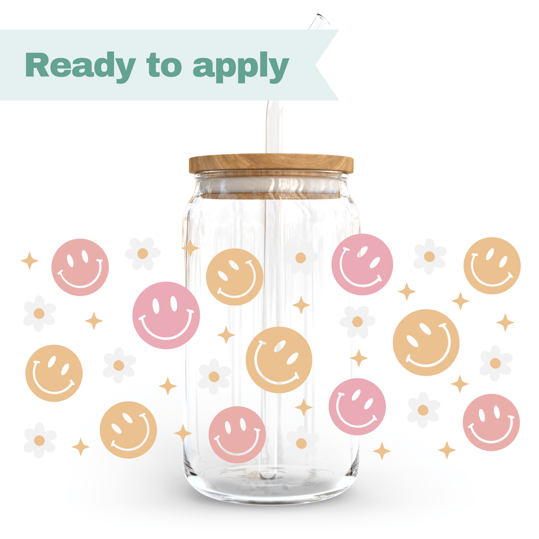 Happy Vibes - 16oz UVDTF cup wrap