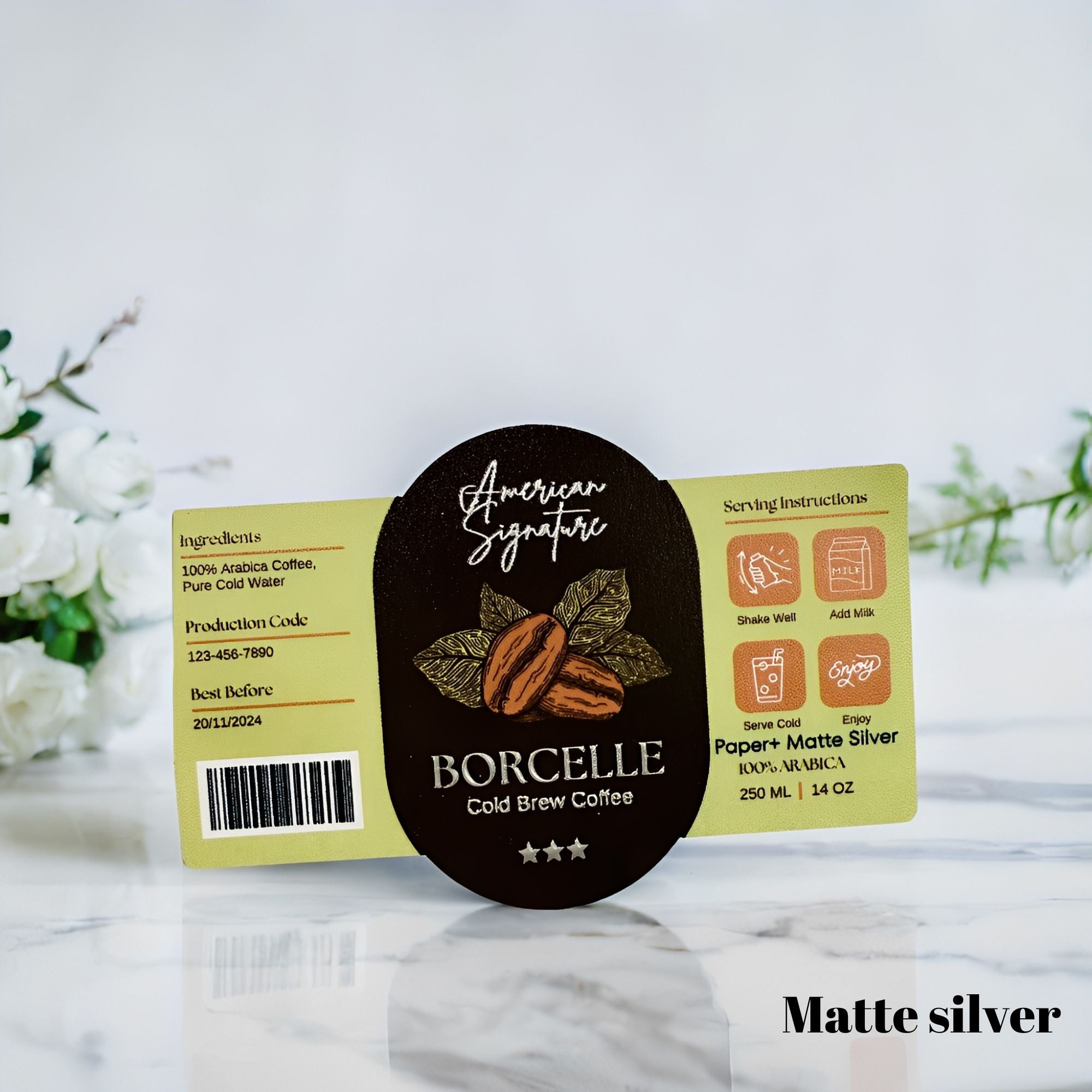 Metallic Foil Label - MOQ: 20 per design