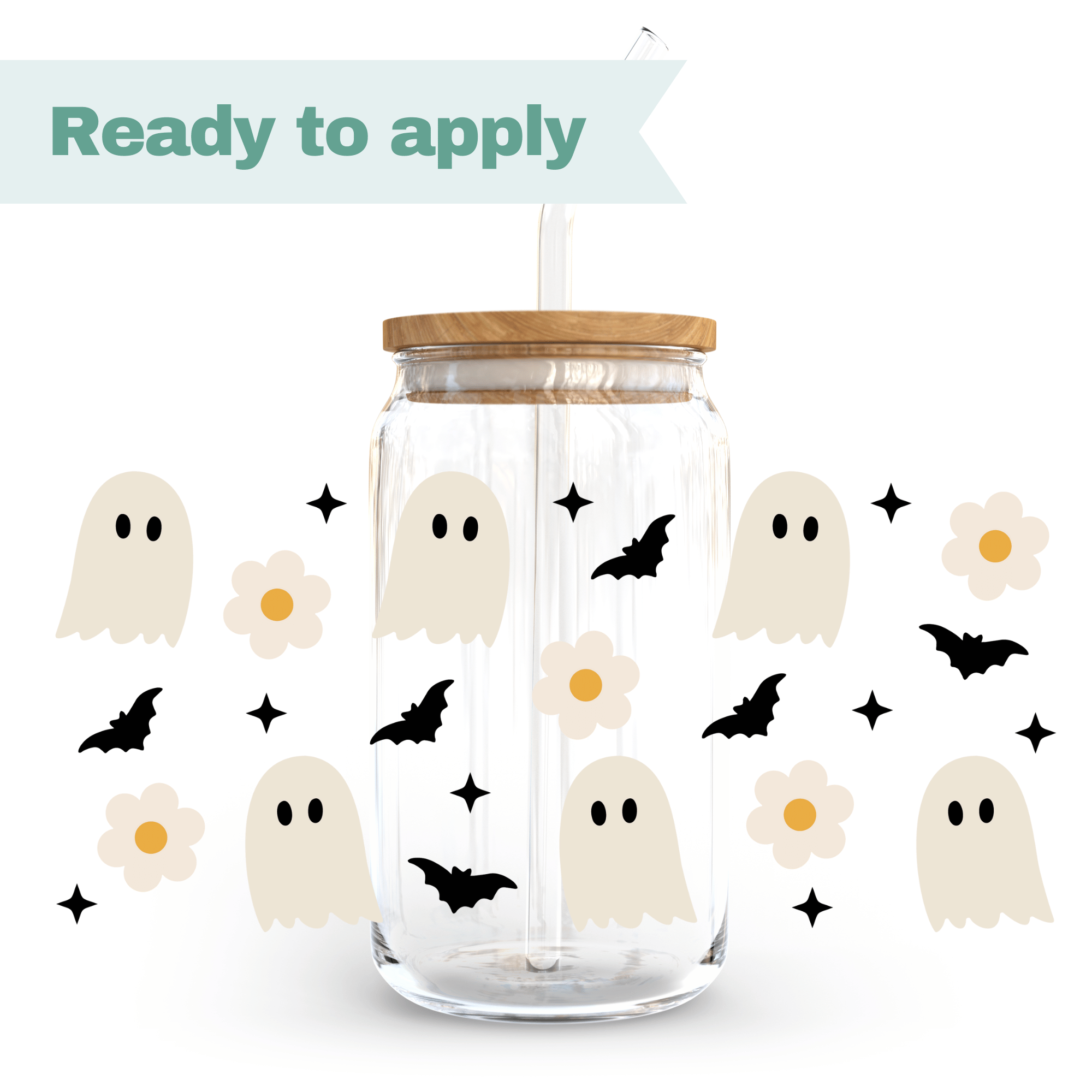 Cute Ghosts - 16oz UVDTF cup wrap