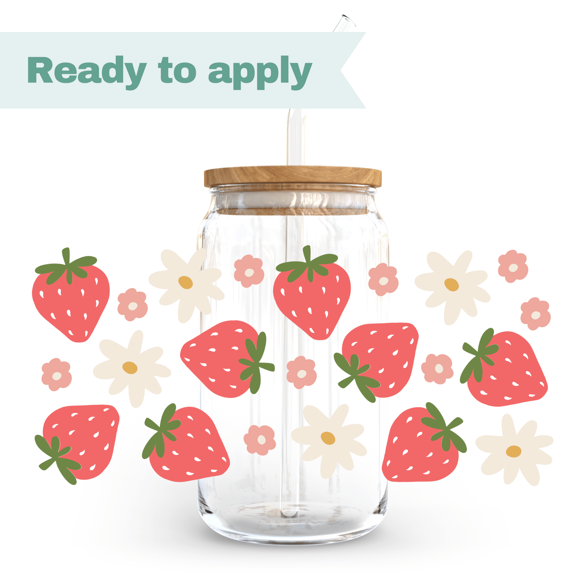 Stawberries - 16oz UVDTF cup wrap