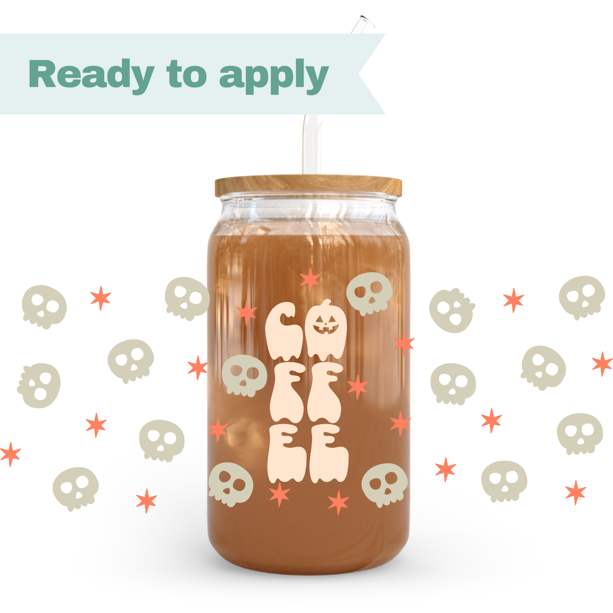 Creepy Coffee - 16oz UVDTF cup wrap