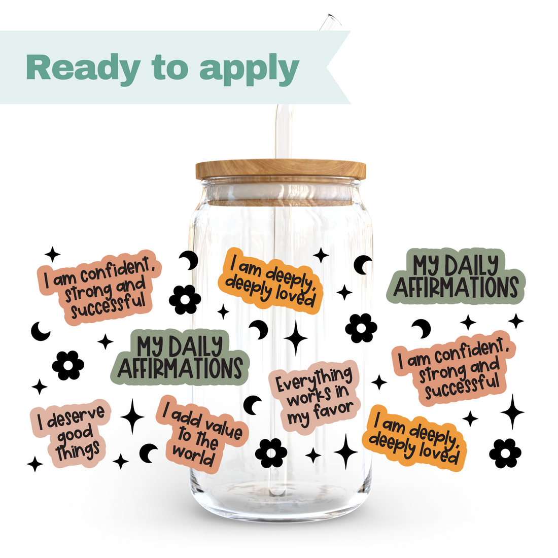 Daily Affirmation - 16oz UVDTF cup wrap