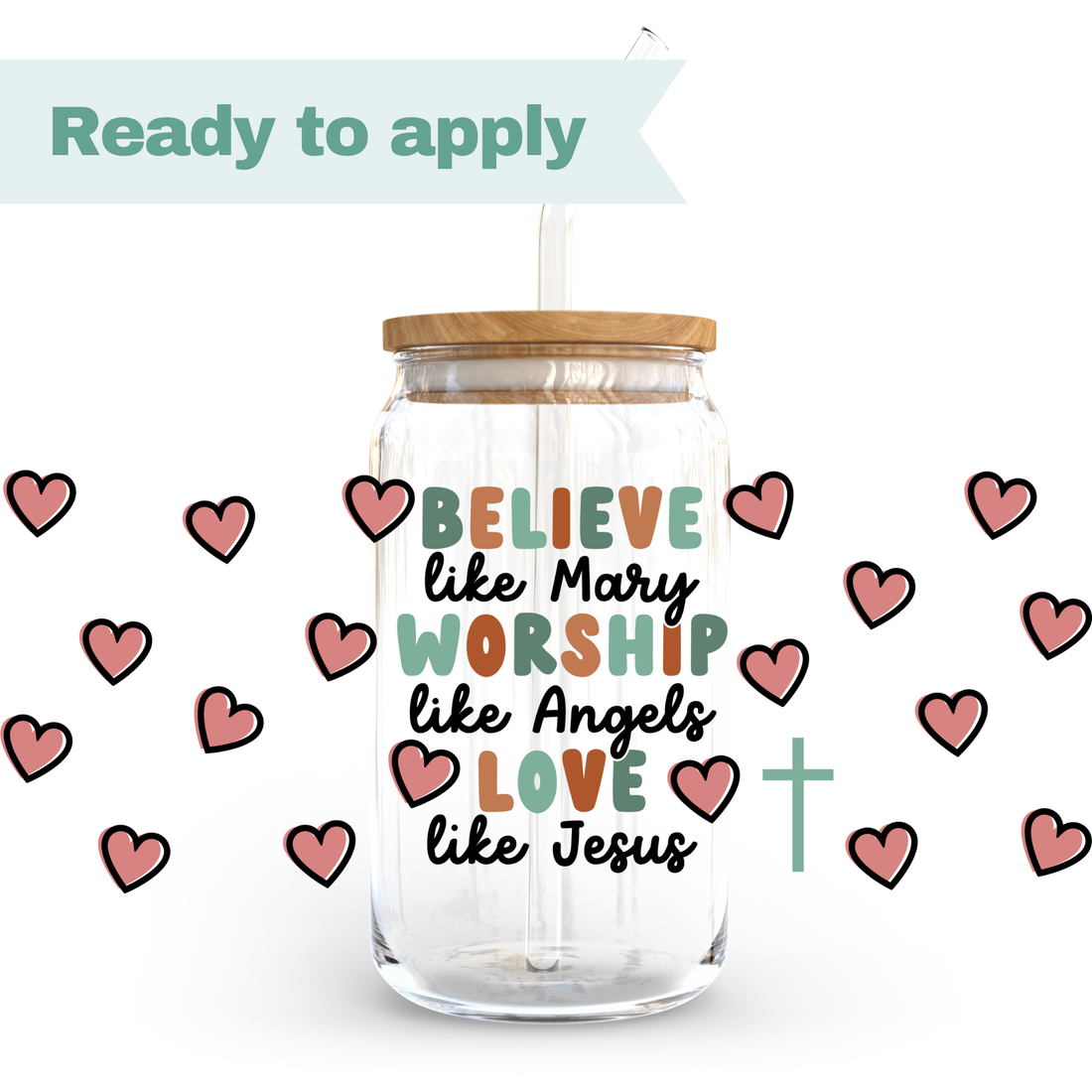 Love Like Jesus - 16oz UVDTF cup wrap