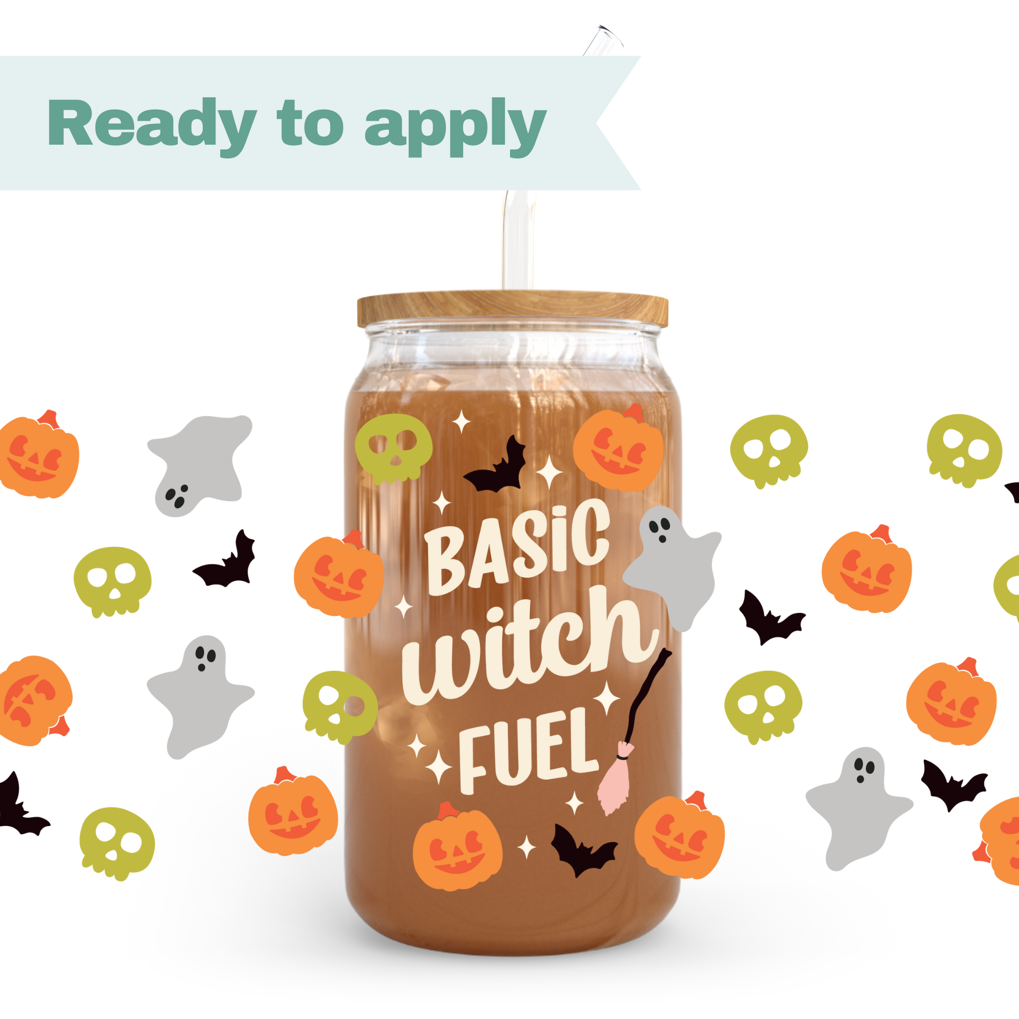 Halloween Witch Fuel - 16oz UVDTF cup wrap