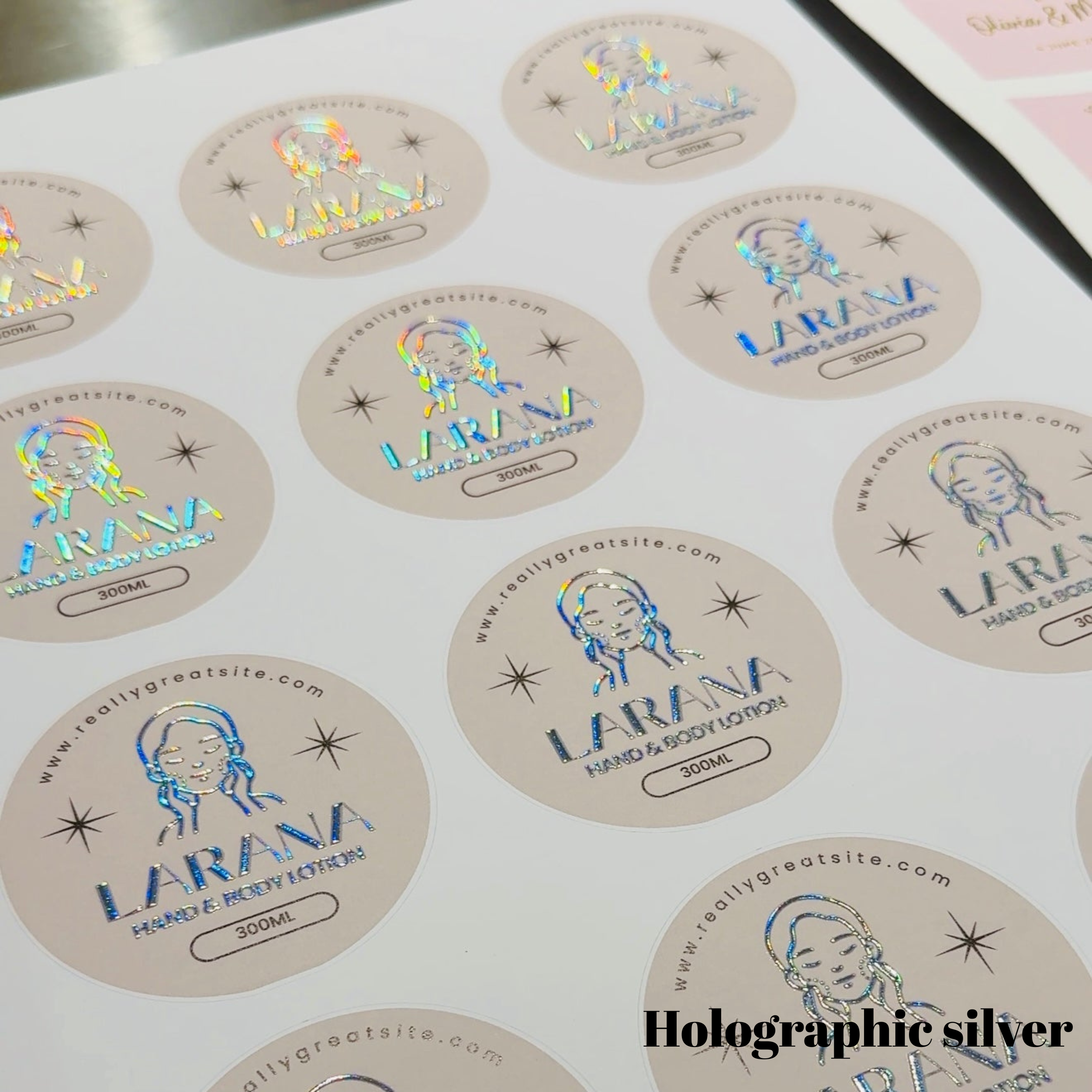 Metallic Foil Label - MOQ: 20 per design