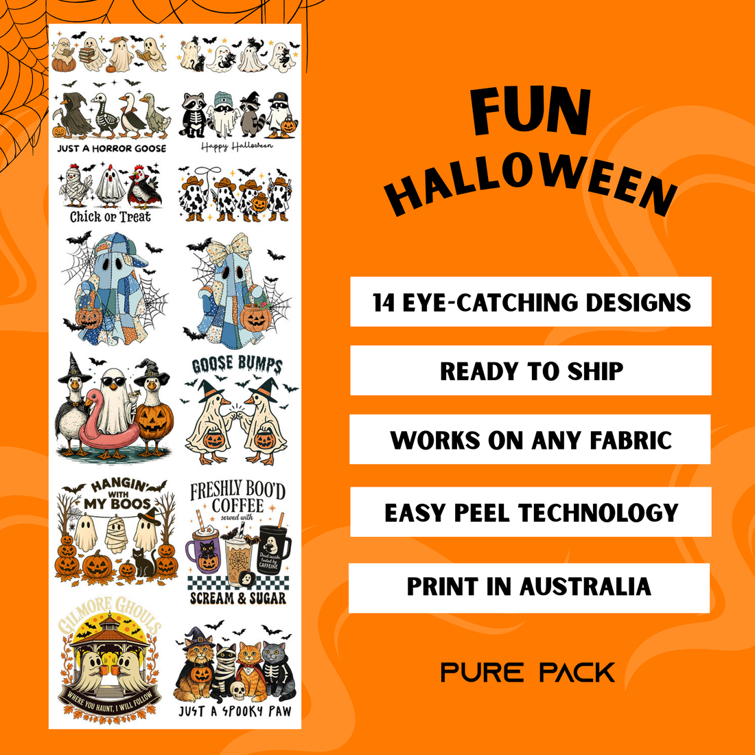 Fun Halloween (14 transfers) - Pre-made DTF Gang Sheet 