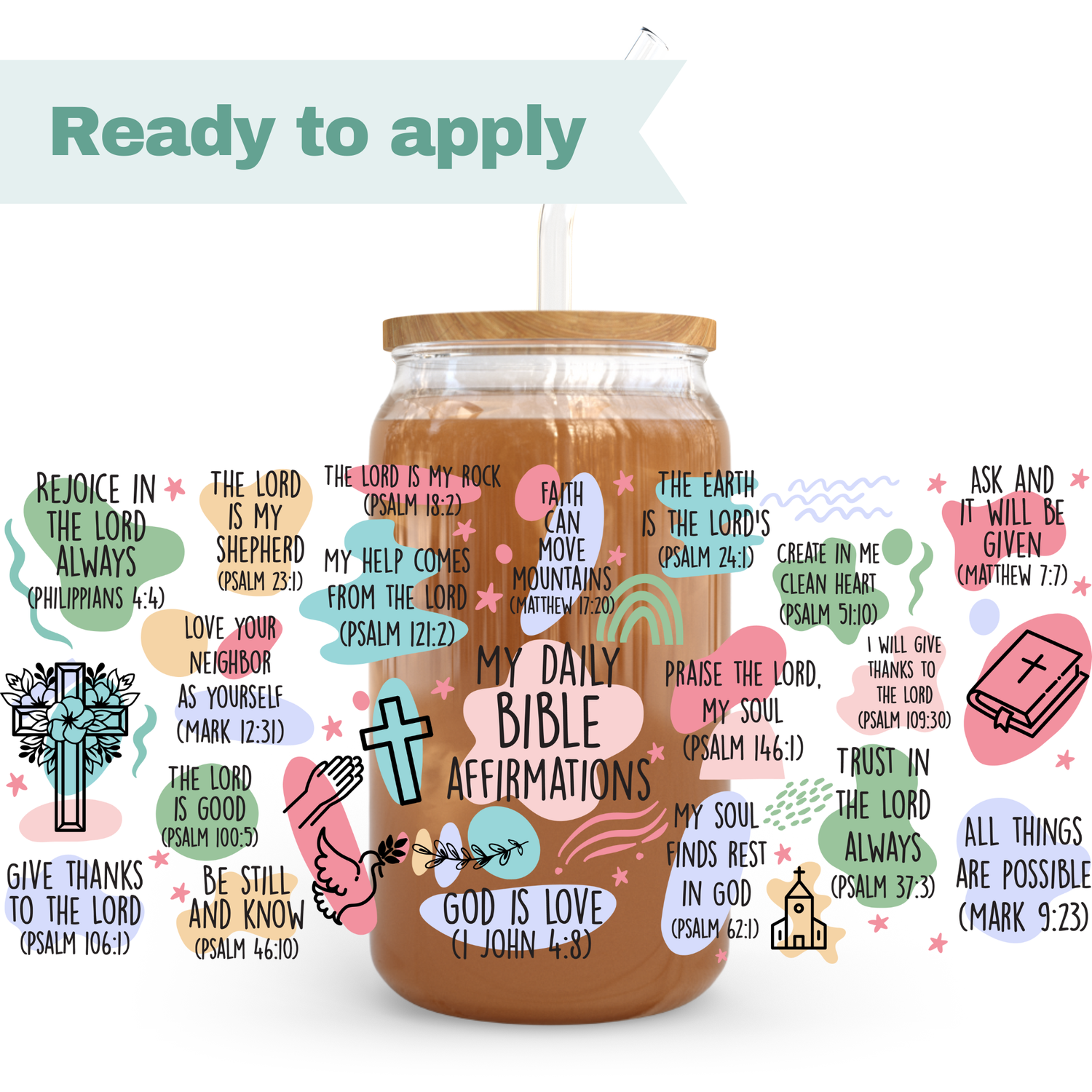 My Daily Bible Affirmations - 16oz UVDTF cup wrap 