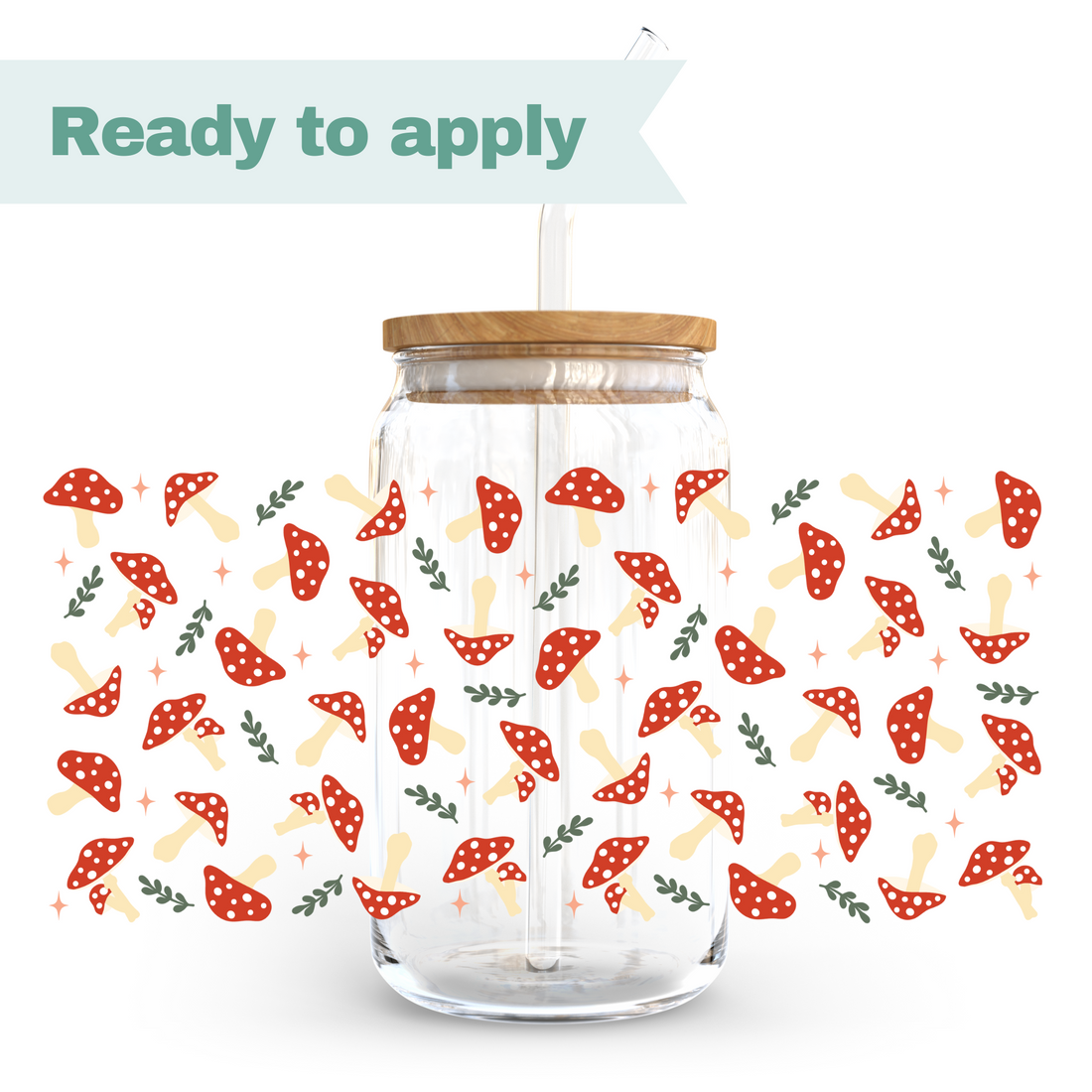 Cute Mushrooms - 16oz UVDTF cup wrap 