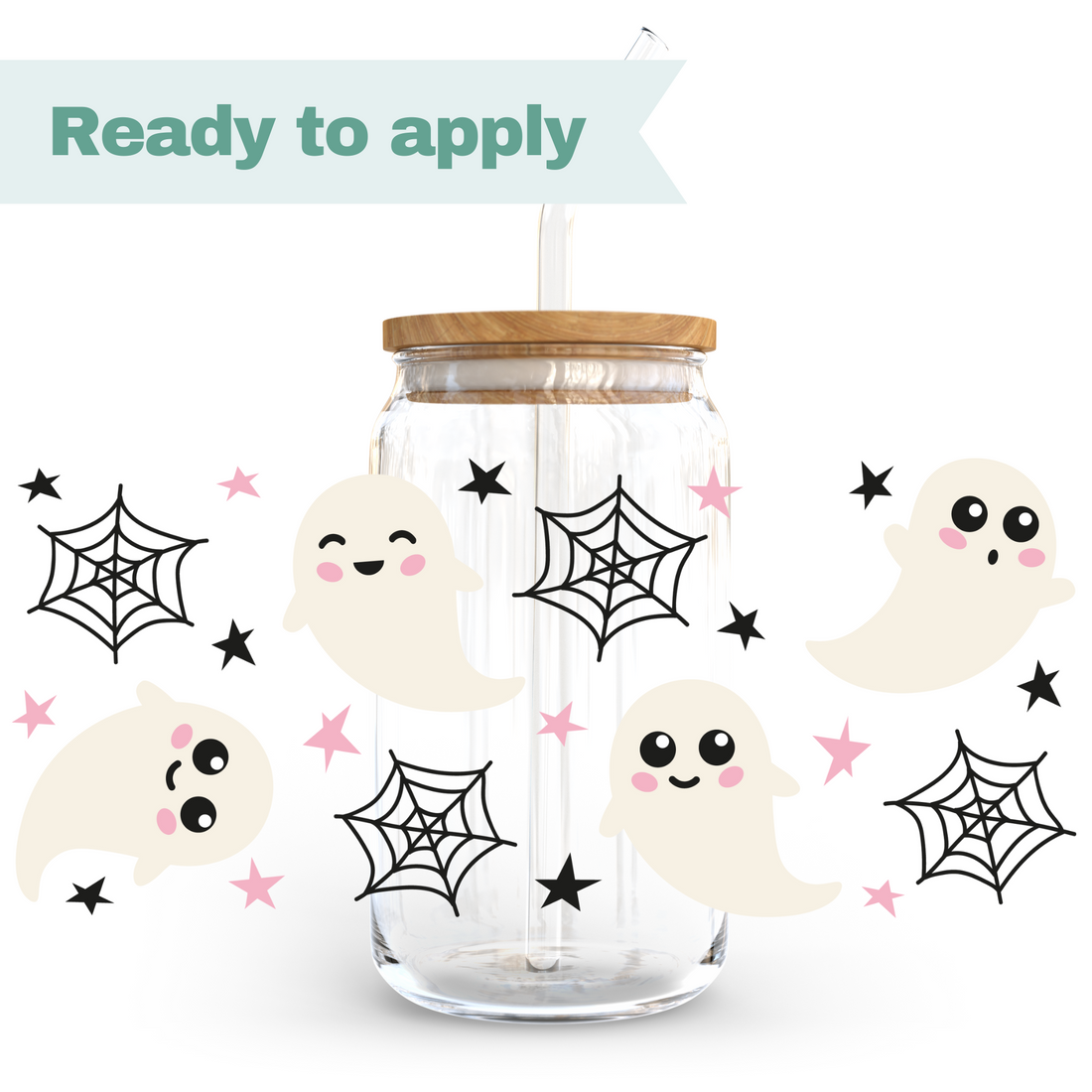 Cute Ghosts - 16oz UVDTF cup wrap 