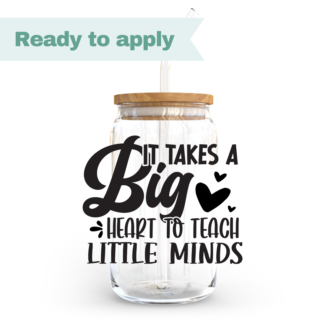 Big Heart Teacher - 16oz UVDTF cup wrap 