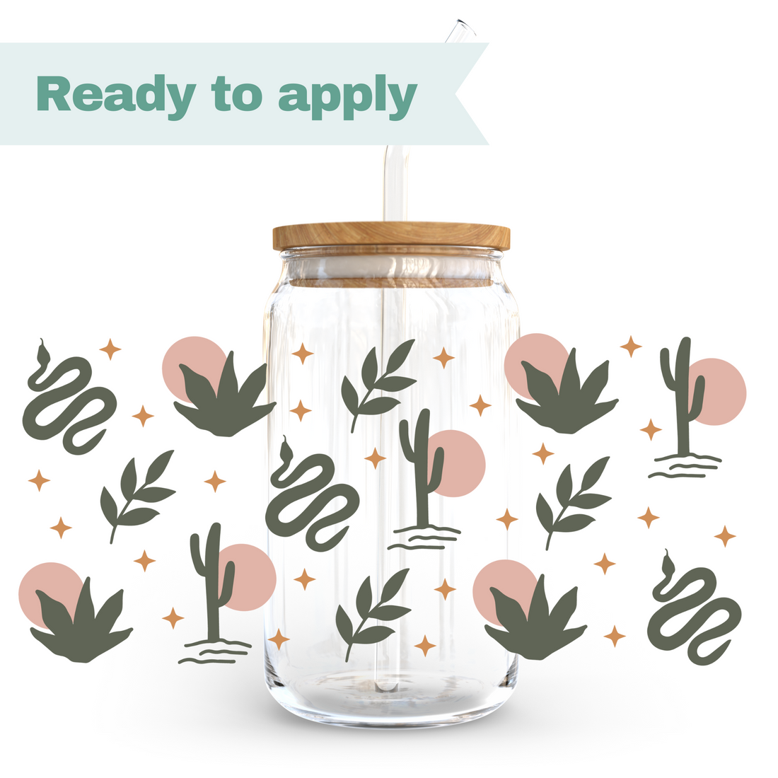 Desert Boho Vibe - 16oz UVDTF cup wrap 