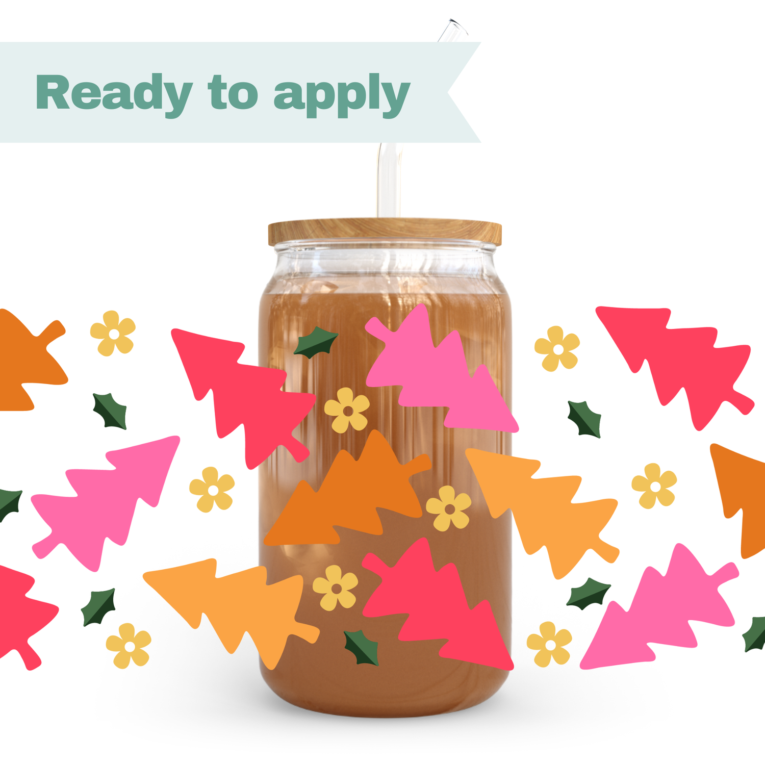 Christmas Trees - 16oz UVDTF cup wrap 