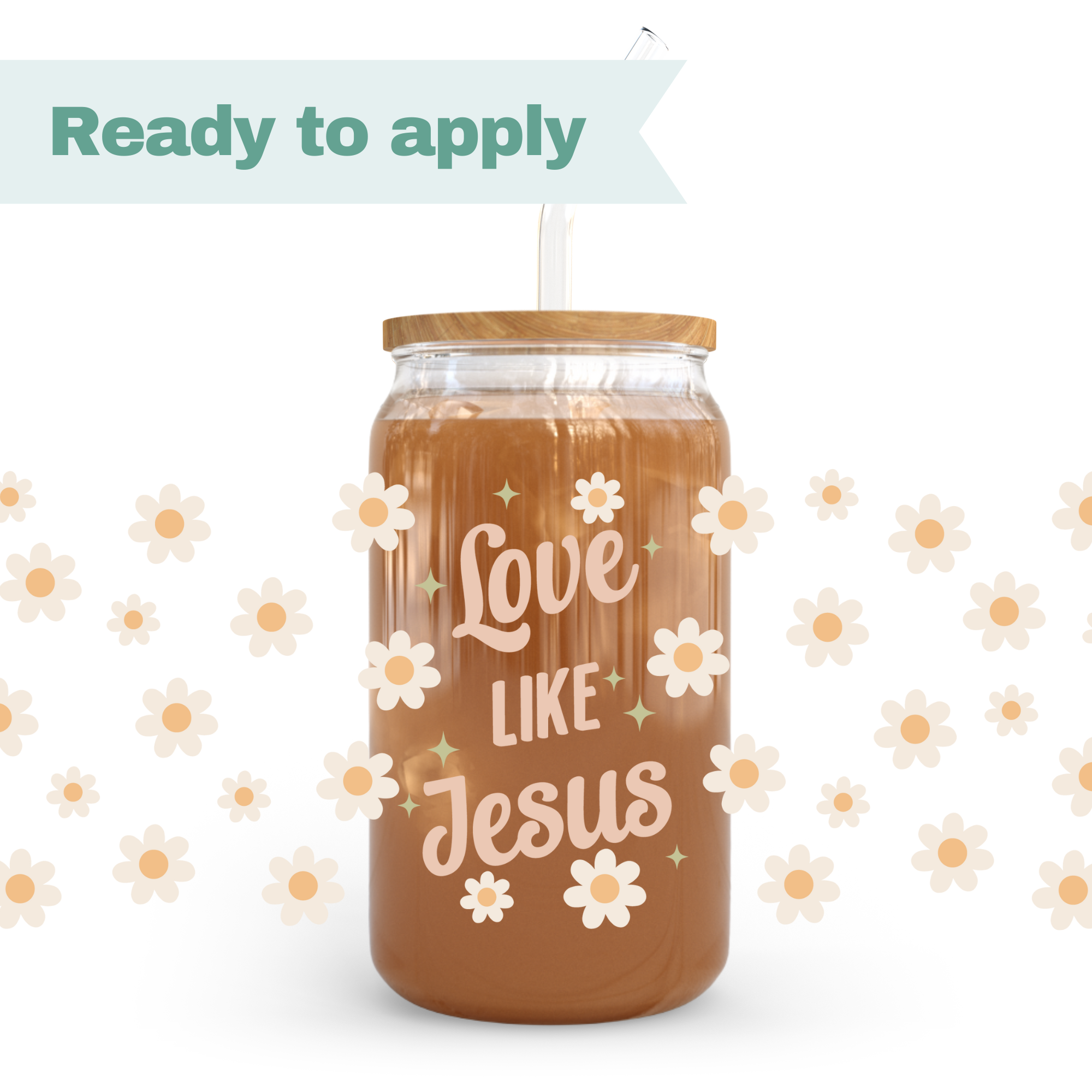 Love Like Jesus - 16oz UVDTF cup wrap 