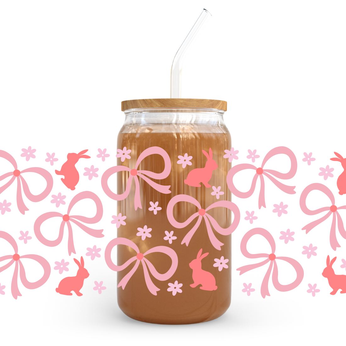 Pink Bunny - 16oz UVDTF cup wrap 