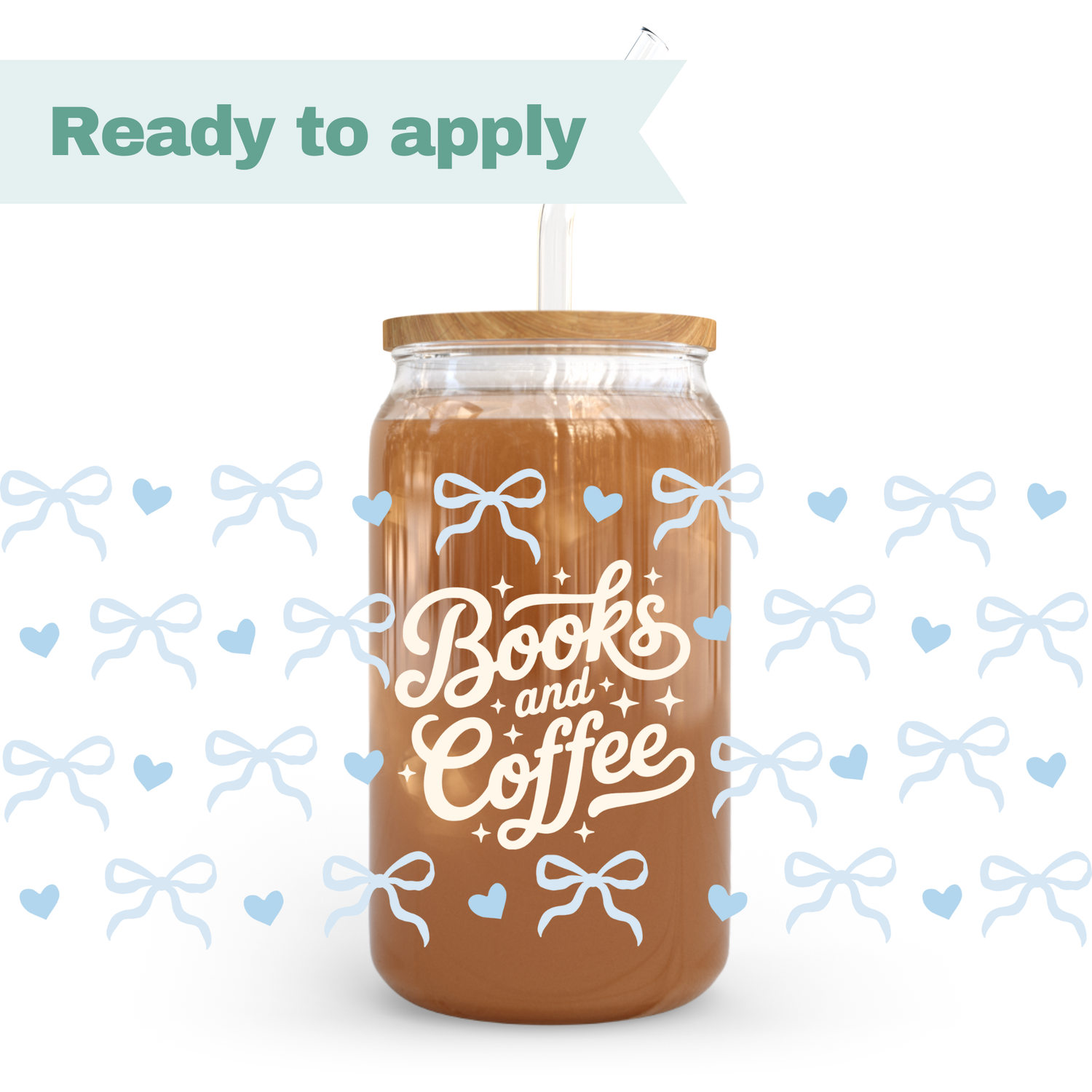 Books and Coffee - 16oz UVDTF cup wrap 