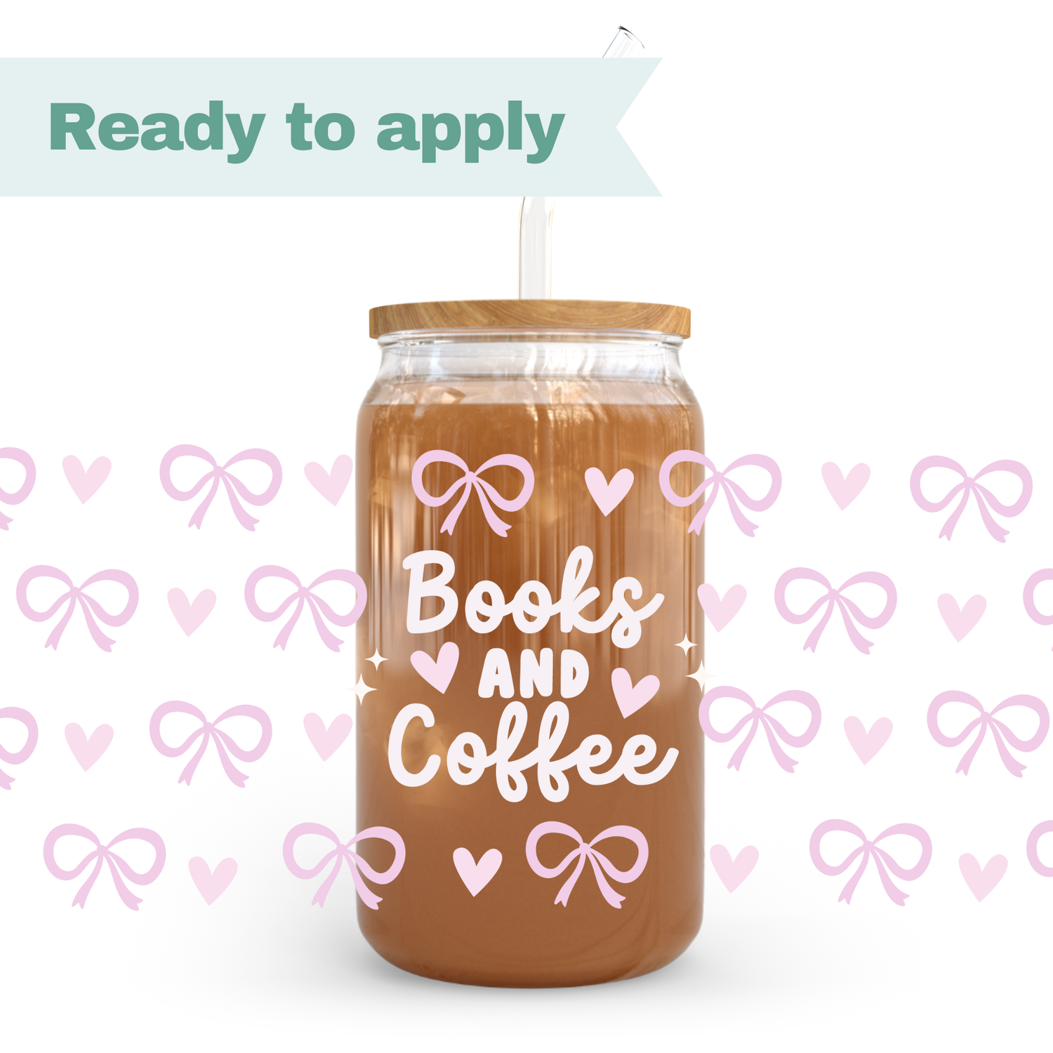 Books and Coffee - 16oz UVDTF cup wrap 