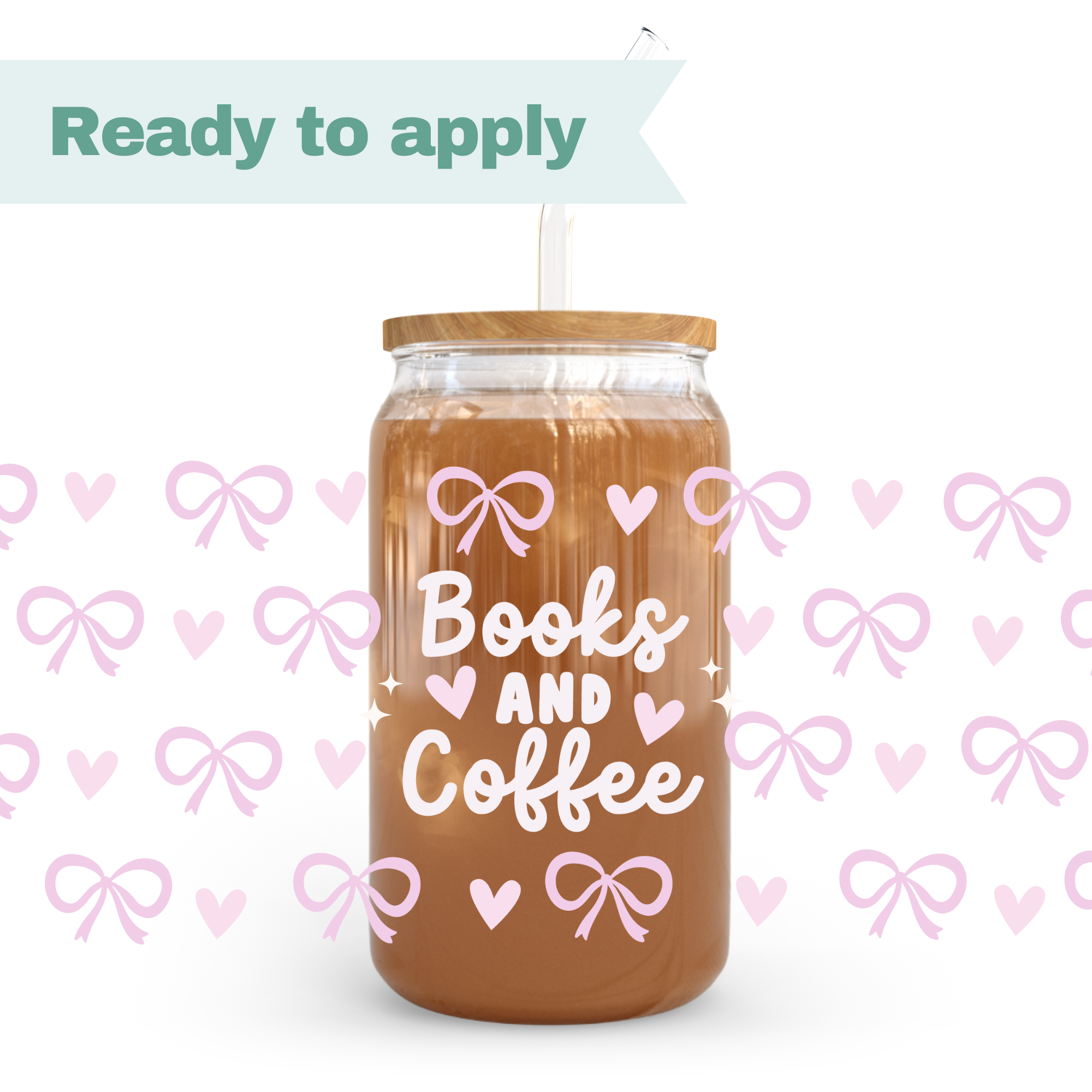 Books and Coffee - 16oz UVDTF cup wrap 